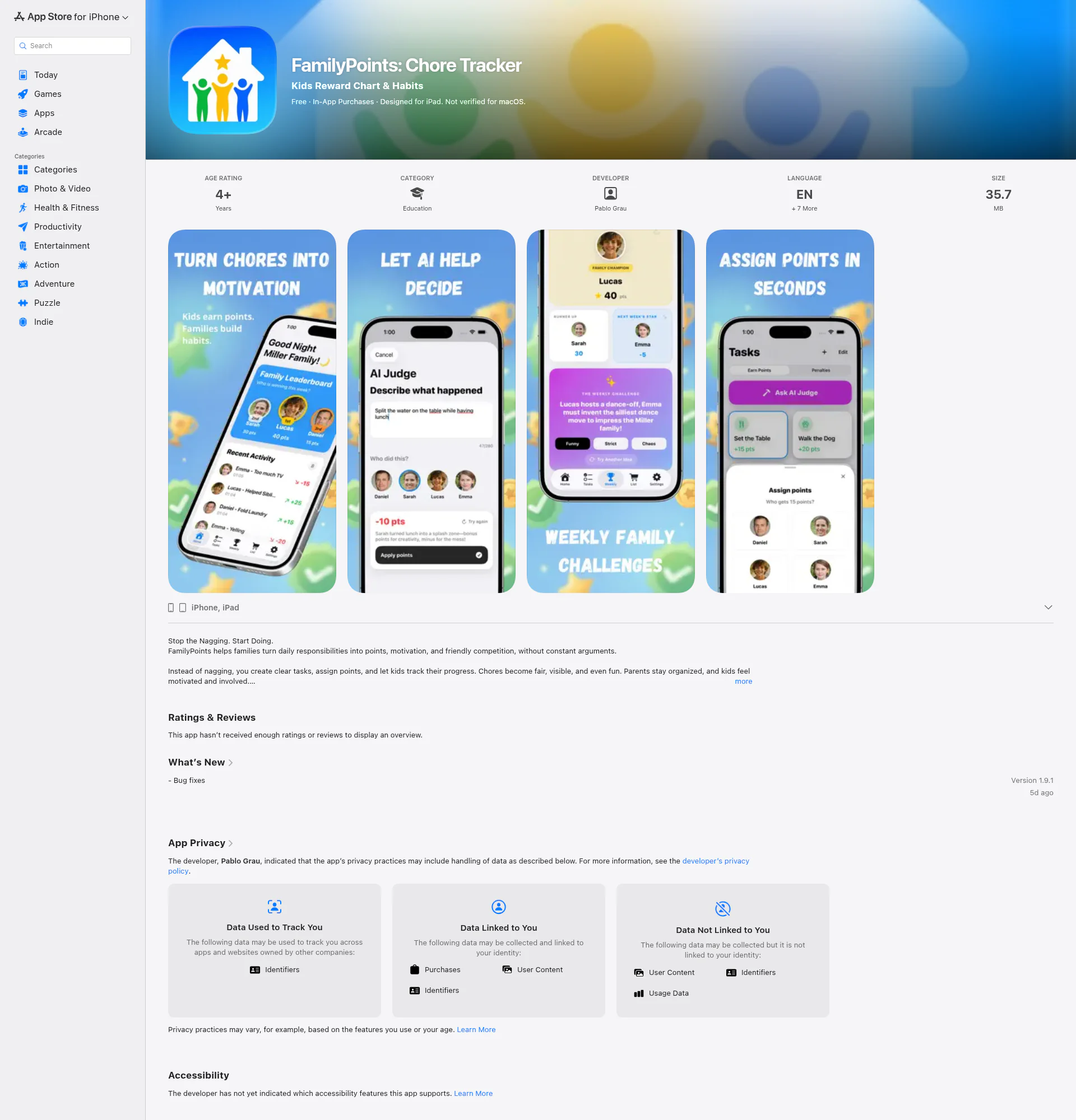 FamilyPoints landing page