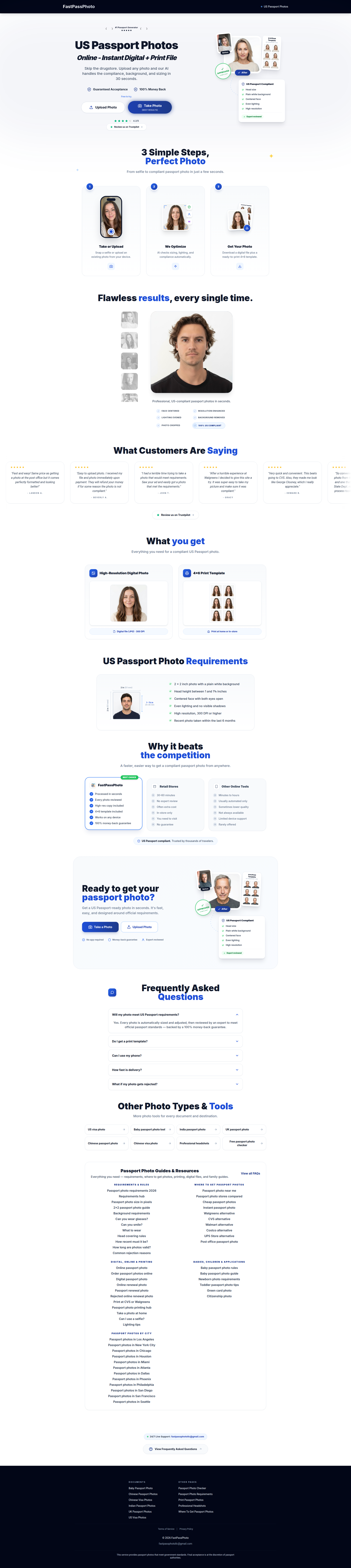 Landing page screenshot for fdsfa, 1920 by 8571 pixels