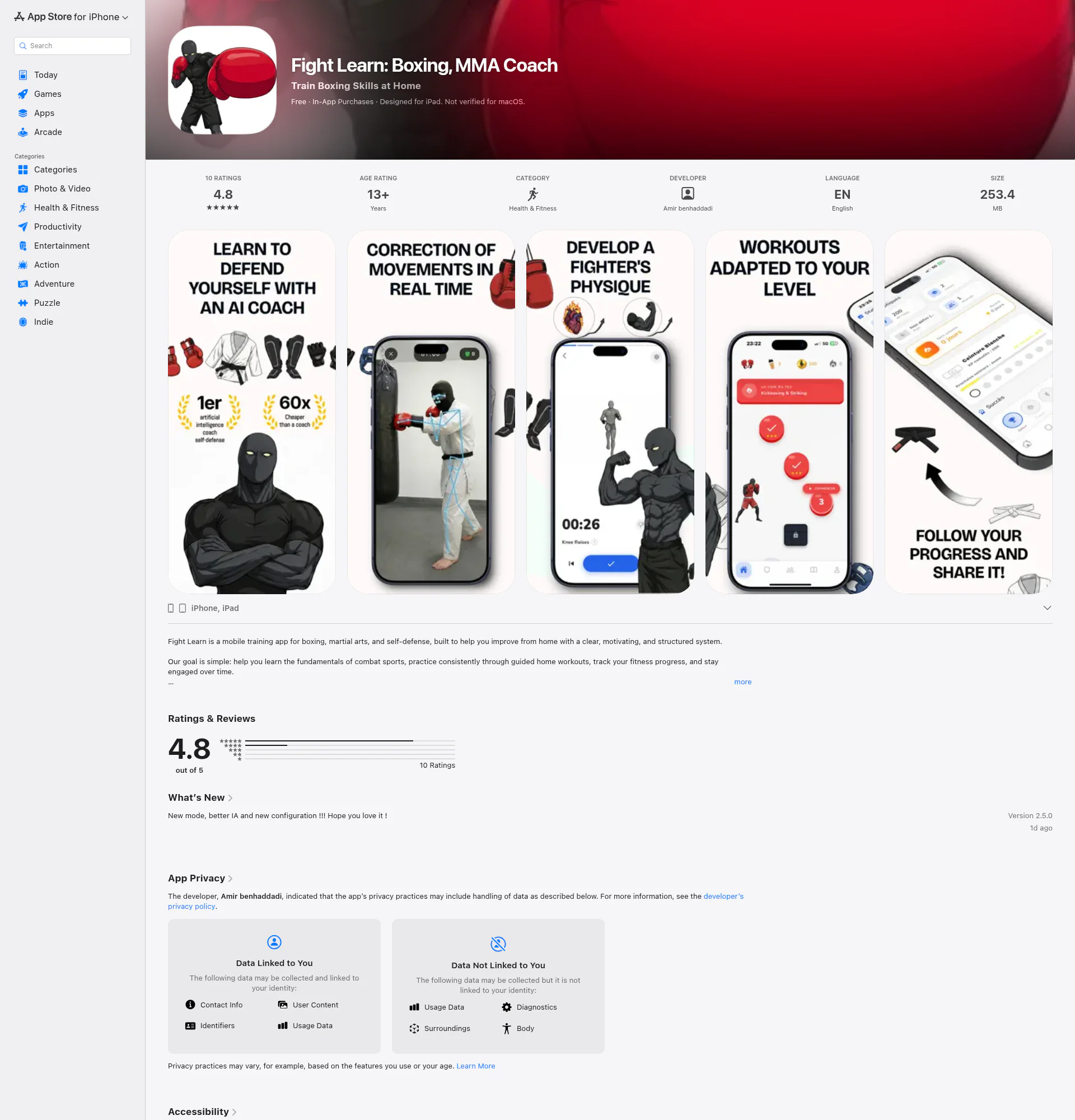 Fight learn landing page