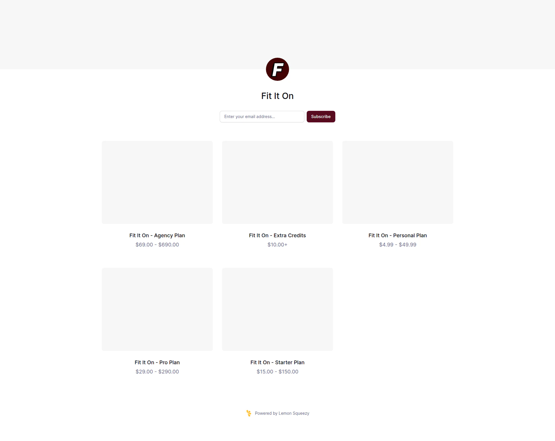 Fit It On landing page