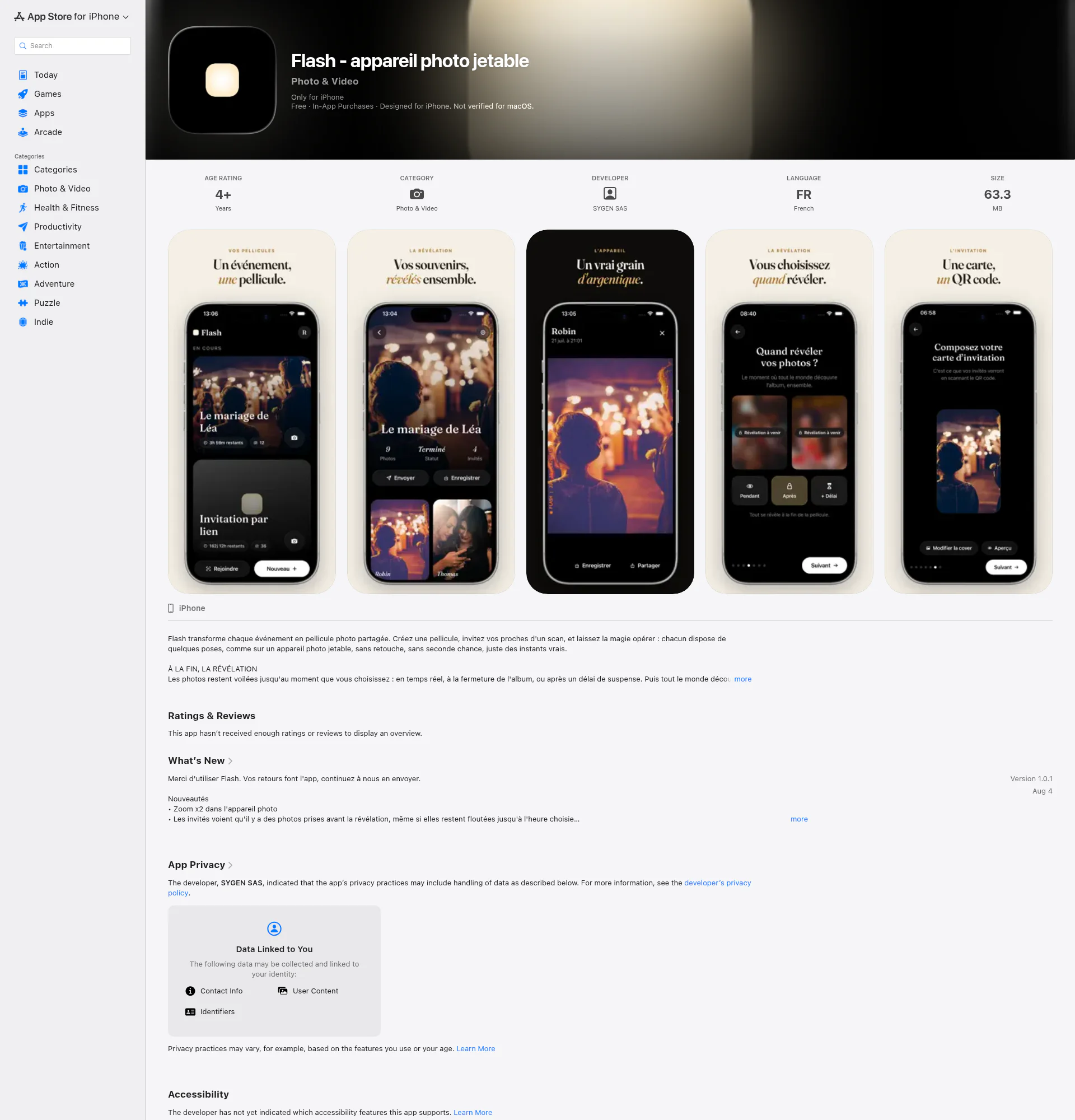 Flash landing page