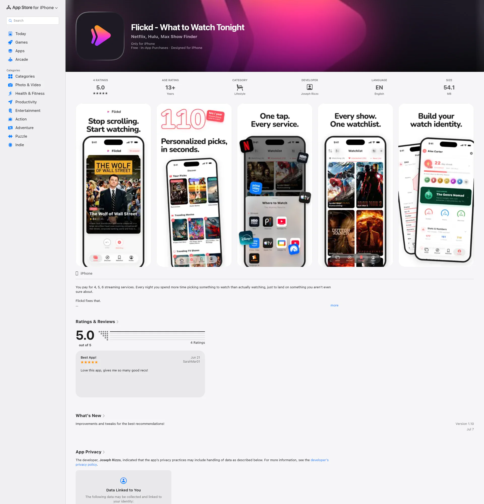 Flick landing page