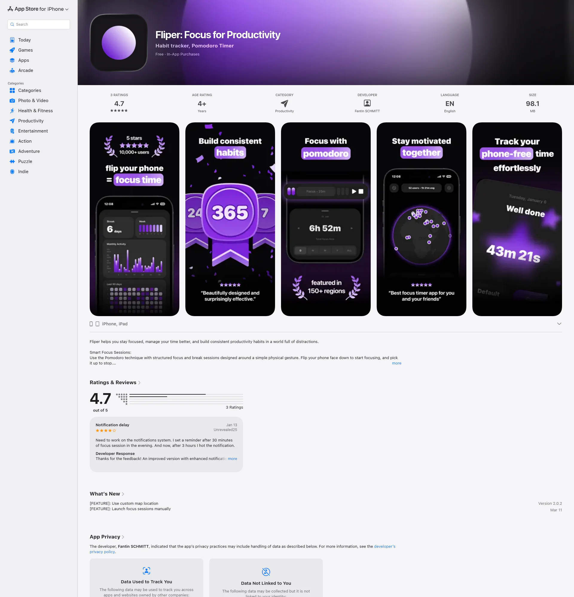 Fliper landing page