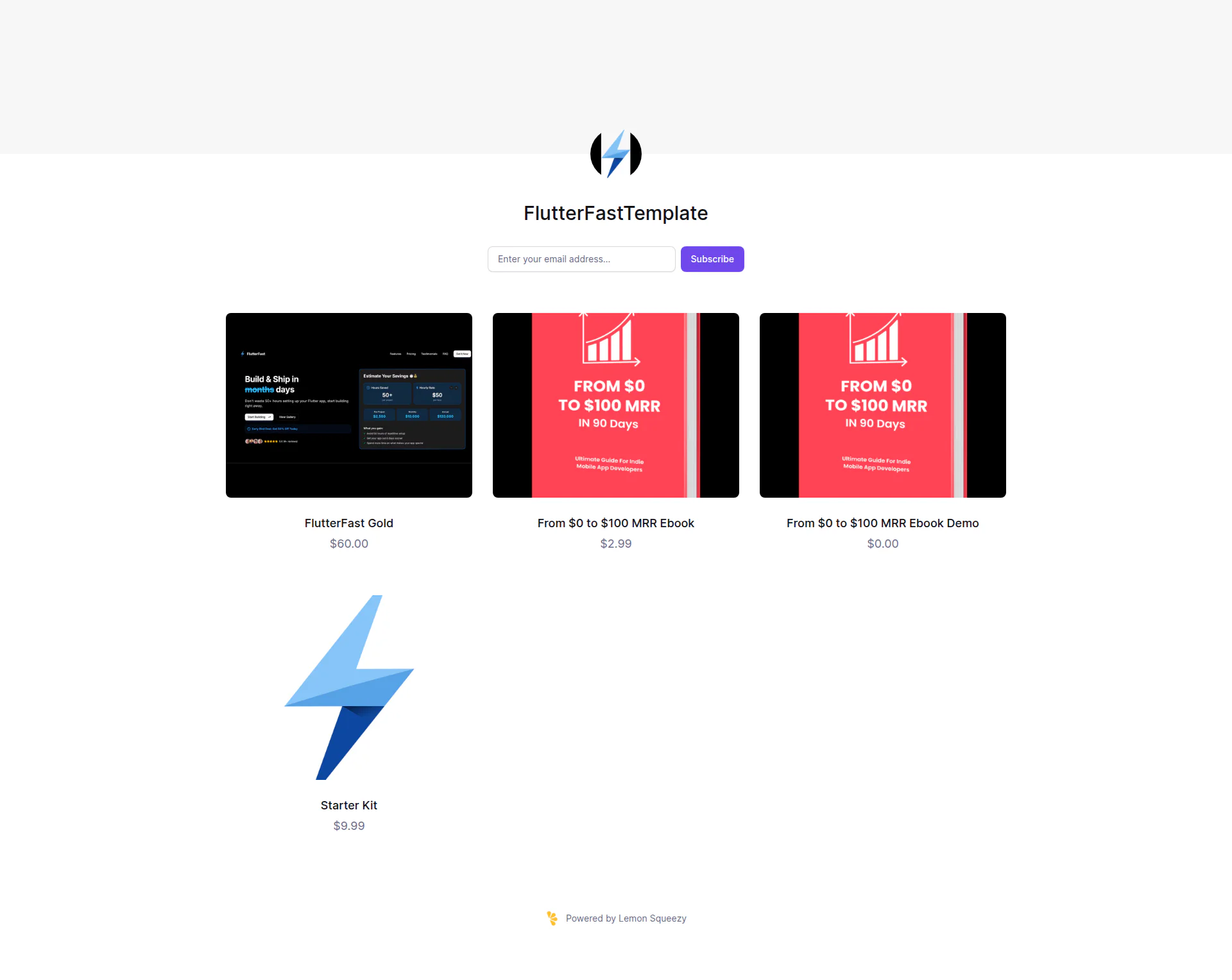 FlutterFastTemplate landing page