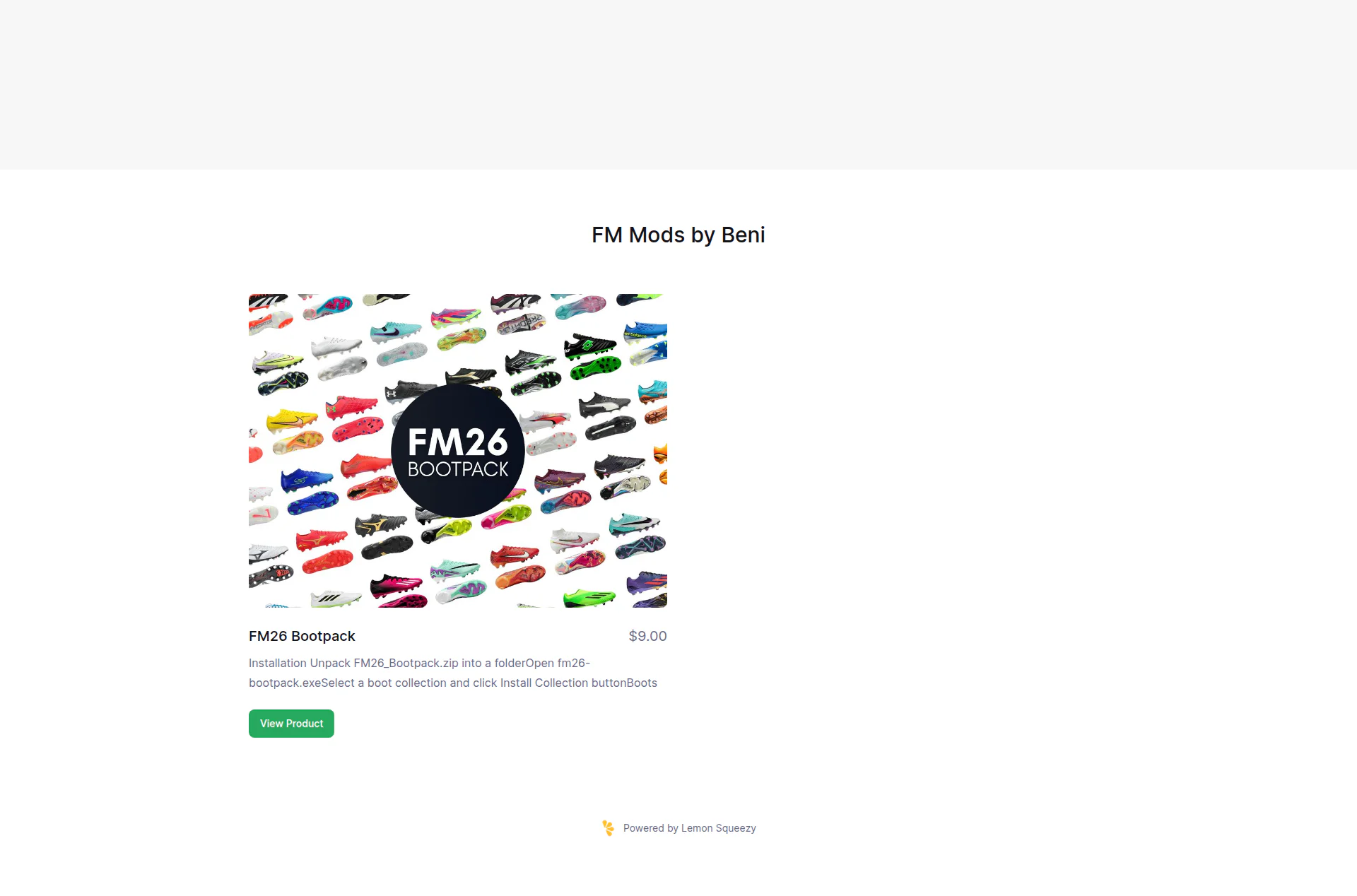 FM Mods landing page