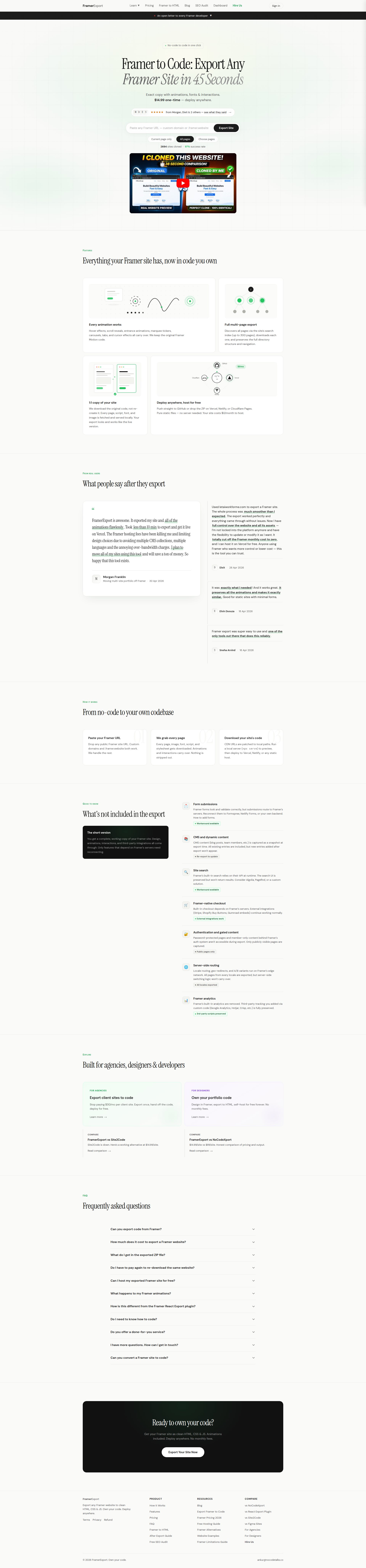 Landing page screenshot for letaiworkforme.com, 1920 by 8220 pixels