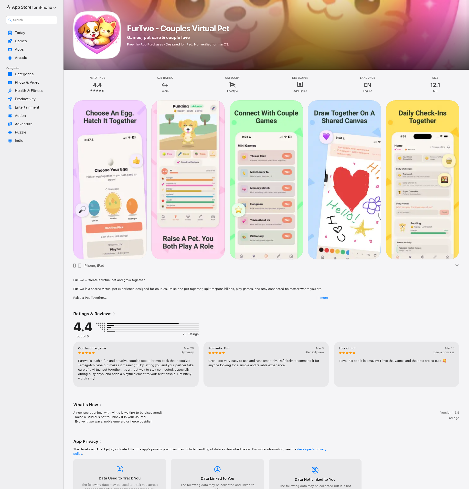 Landing page screenshot for apps.apple.com, 1920 by 2000 pixels