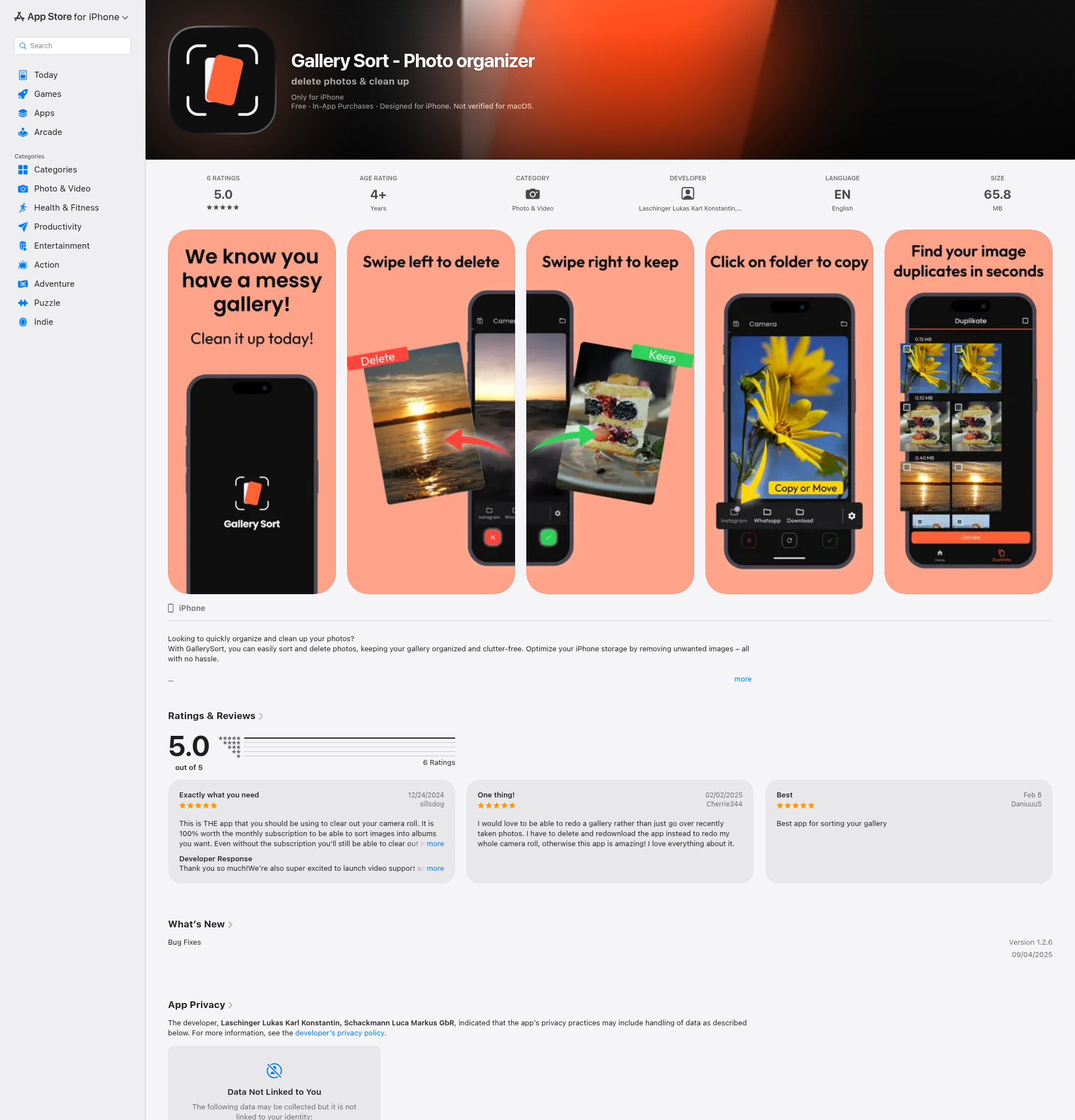 Landing page screenshot for apps.apple.com, 1920 by 2000 pixels