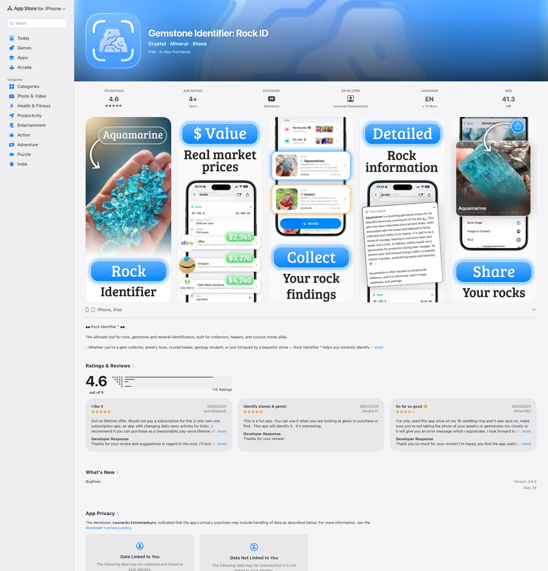Landing page screenshot for apps.apple.com, 1920 by 2000 pixels