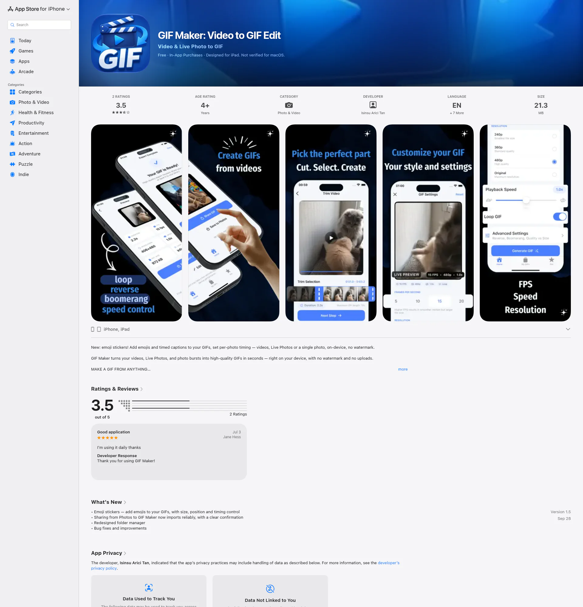 Gif Maker landing page