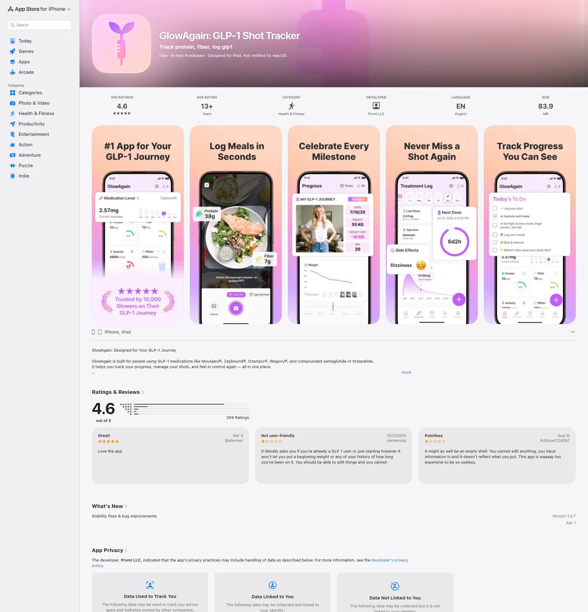 GlowAgain landing page