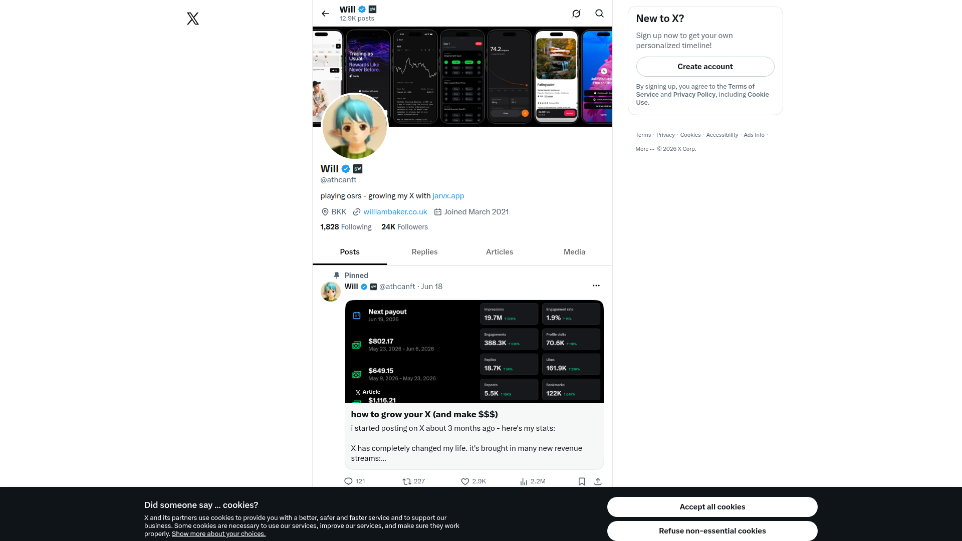 Landing page screenshot for x.com, 1920 by 1080 pixels