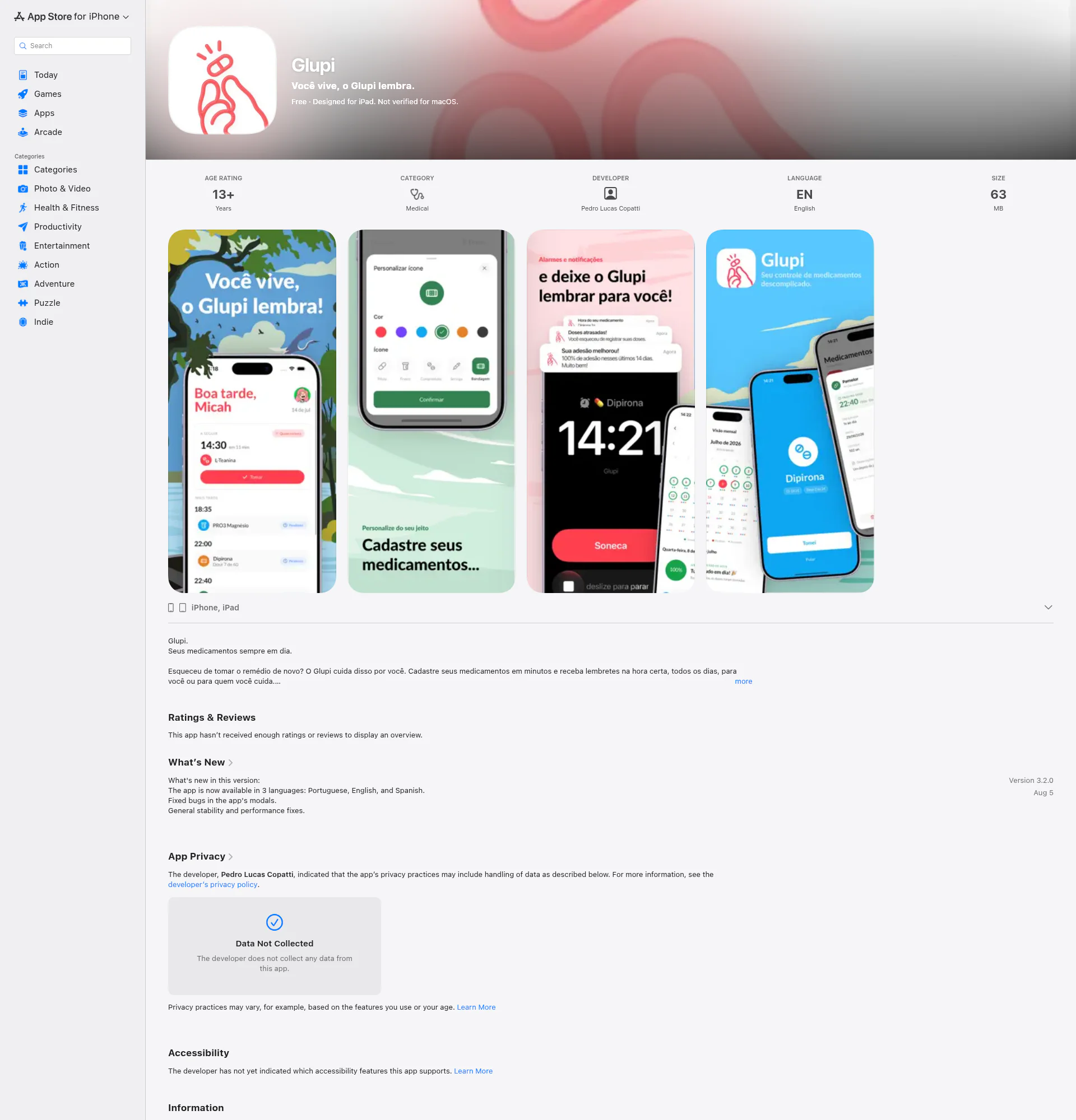 Glupi landing page