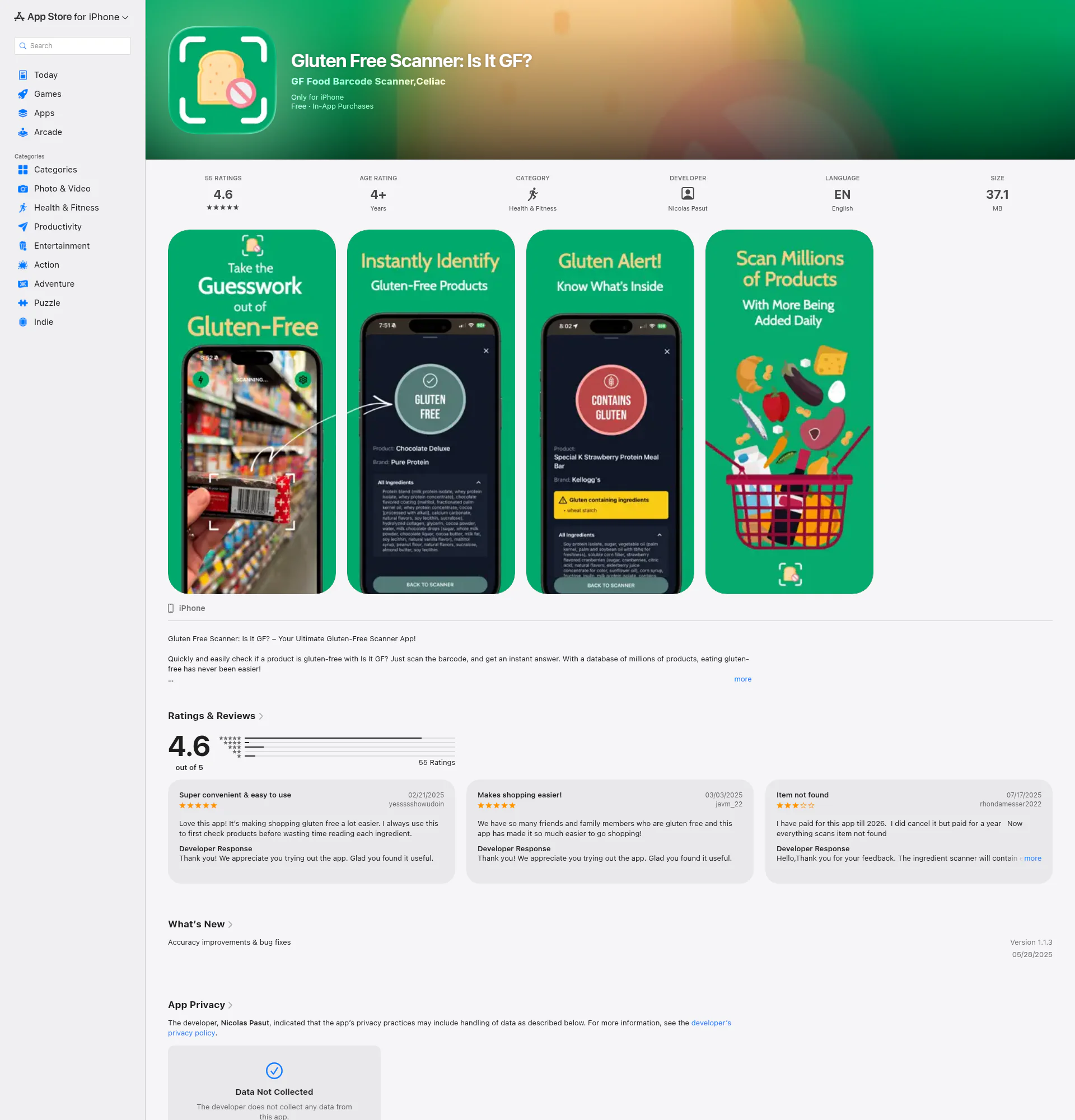 Gluten Free Scanner: Is it GF? landing page