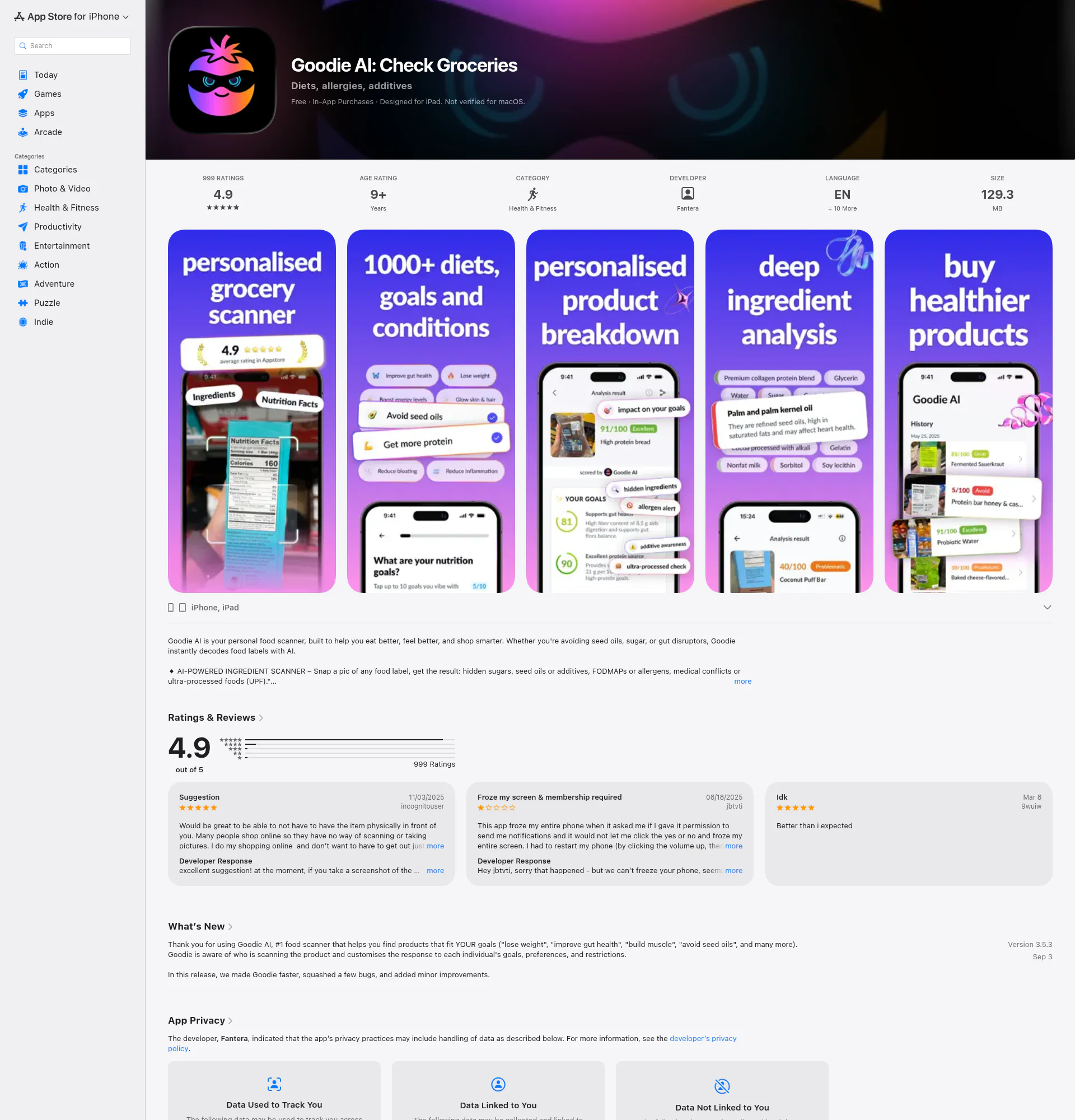 Goodie AI landing page