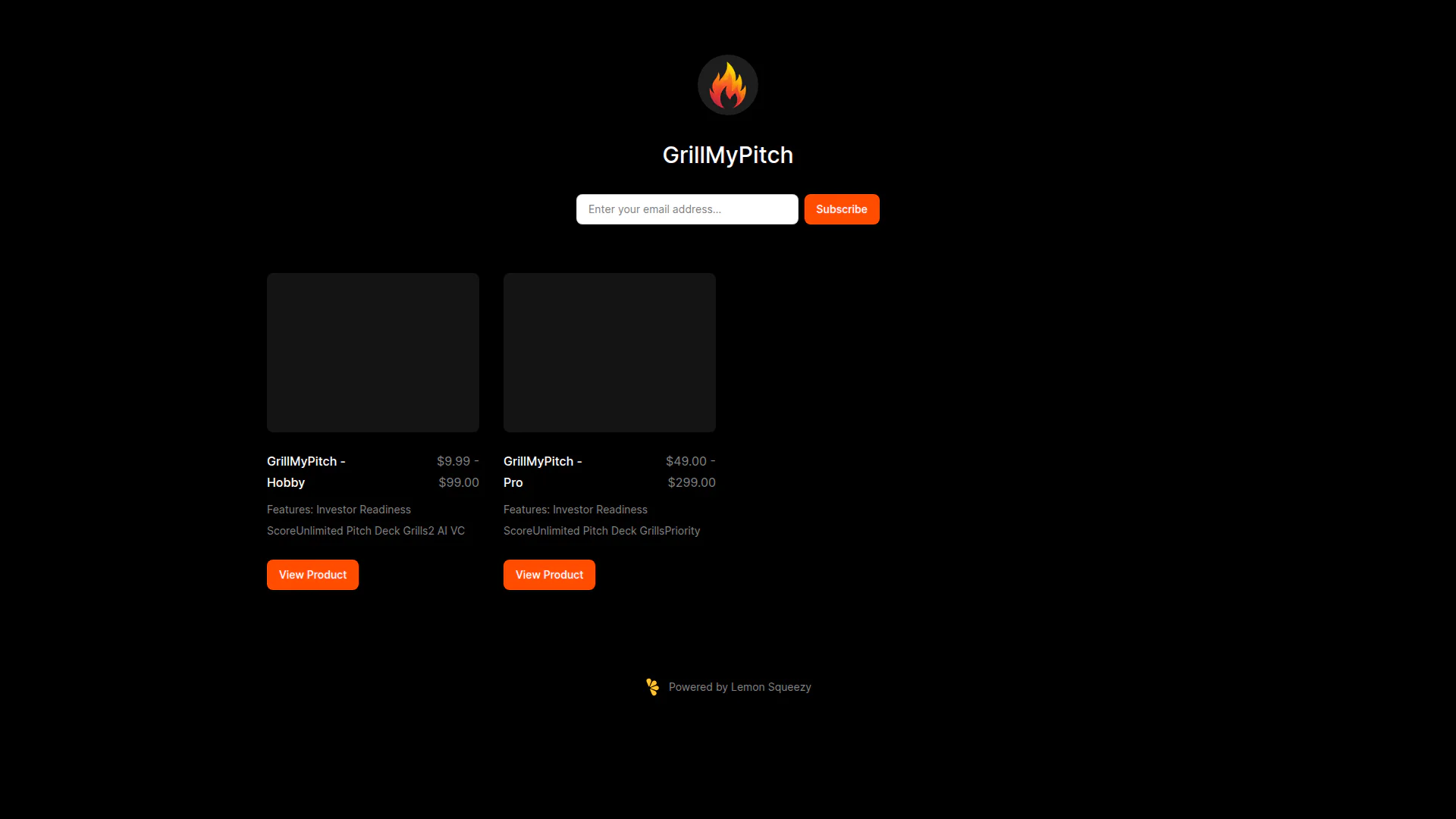 GrillMyPitch landing page