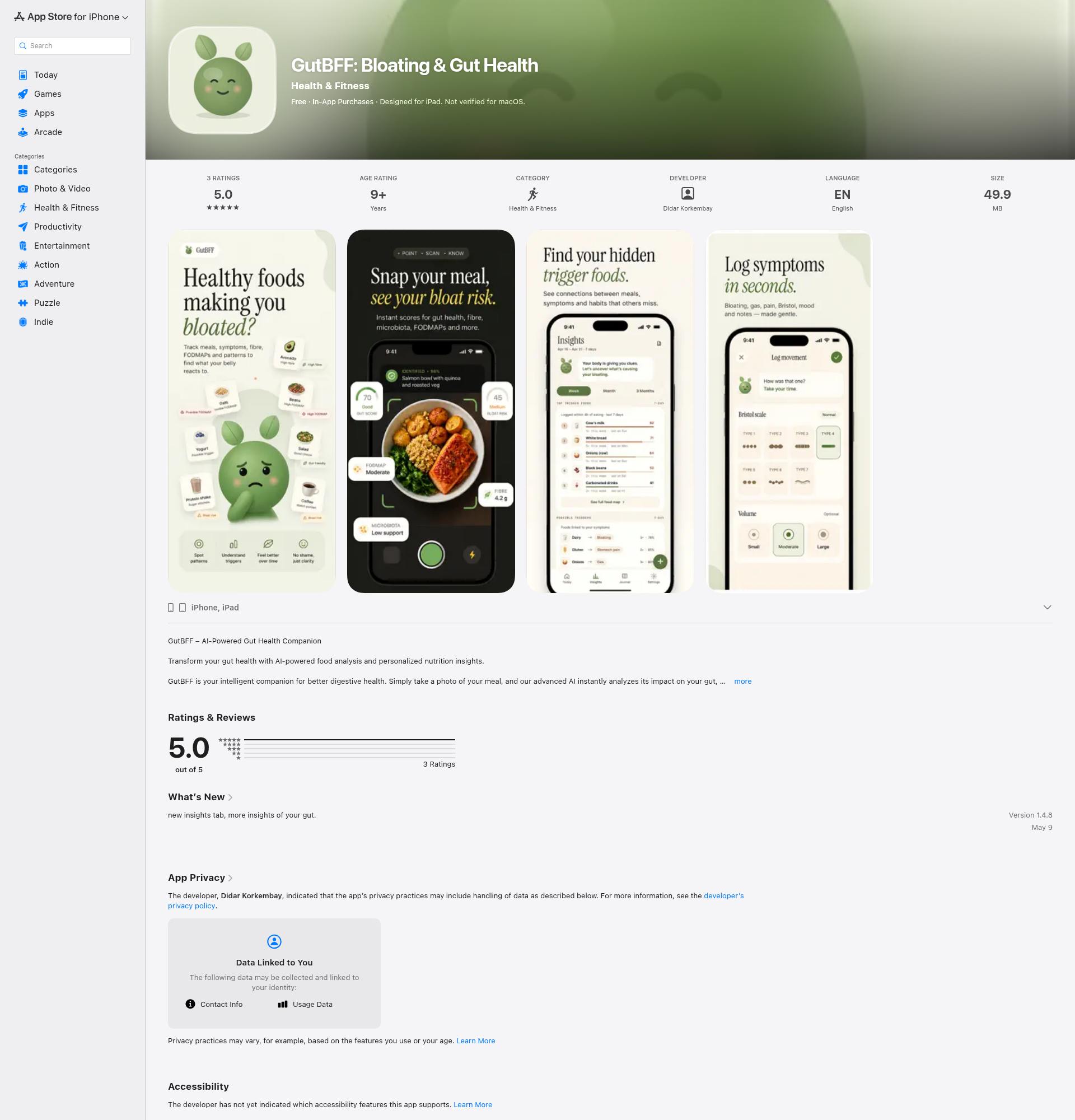 Landing page screenshot for apps.apple.com, 1920 by 2000 pixels