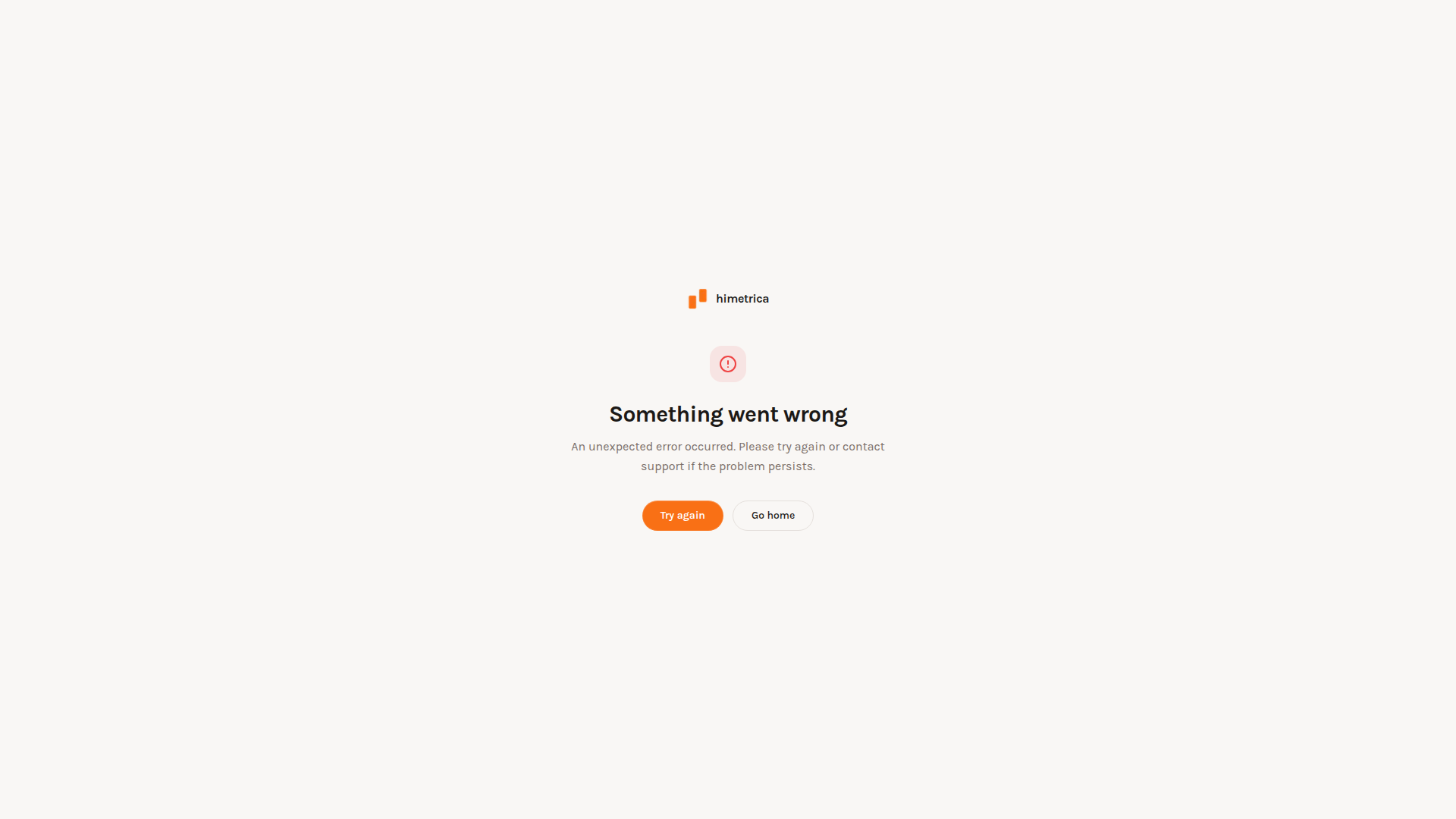 Landing page screenshot for himetrica.com, 1920 by 1080 pixels