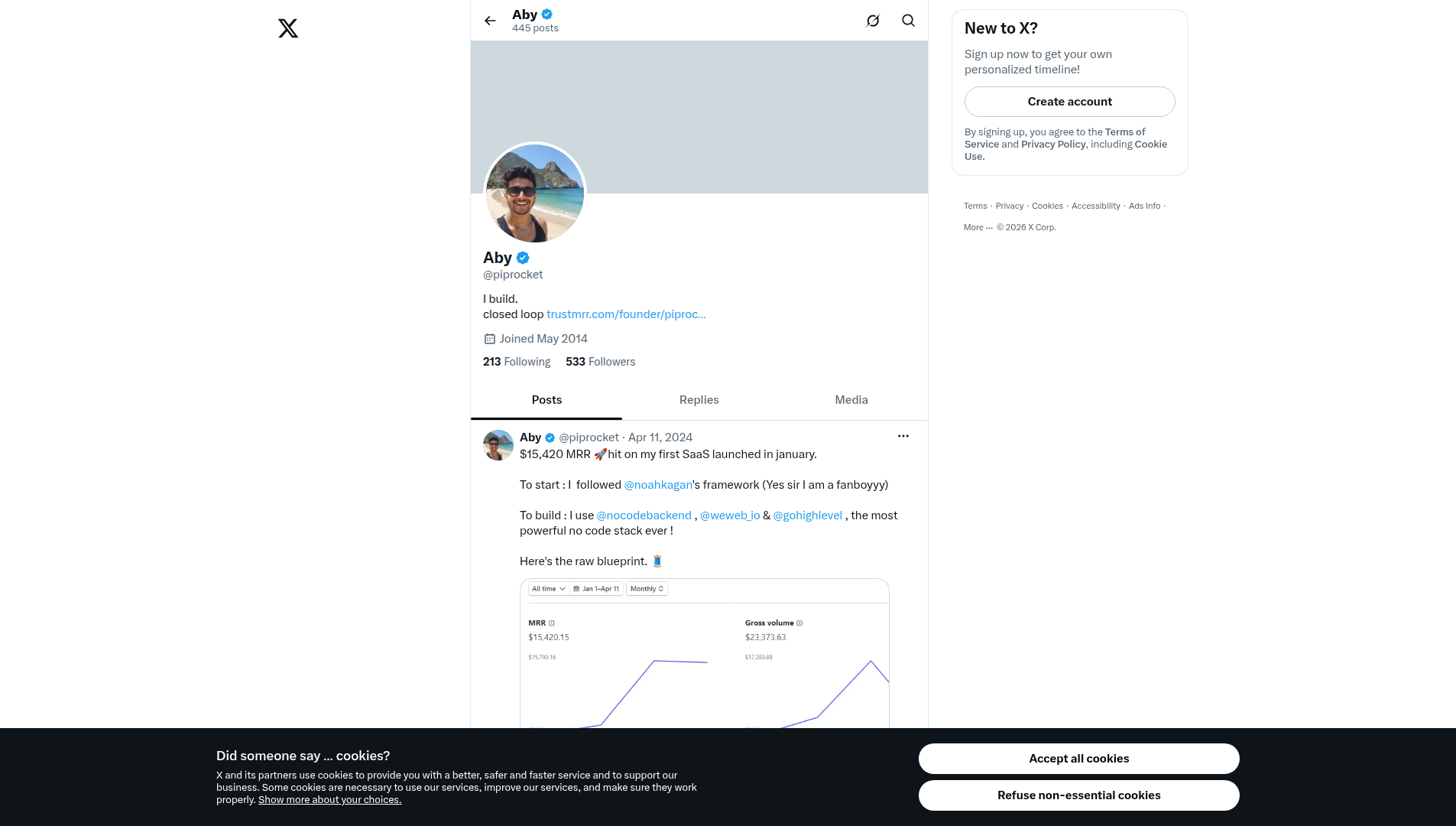 Landing page screenshot for x.com, 1905 by 1080 pixels