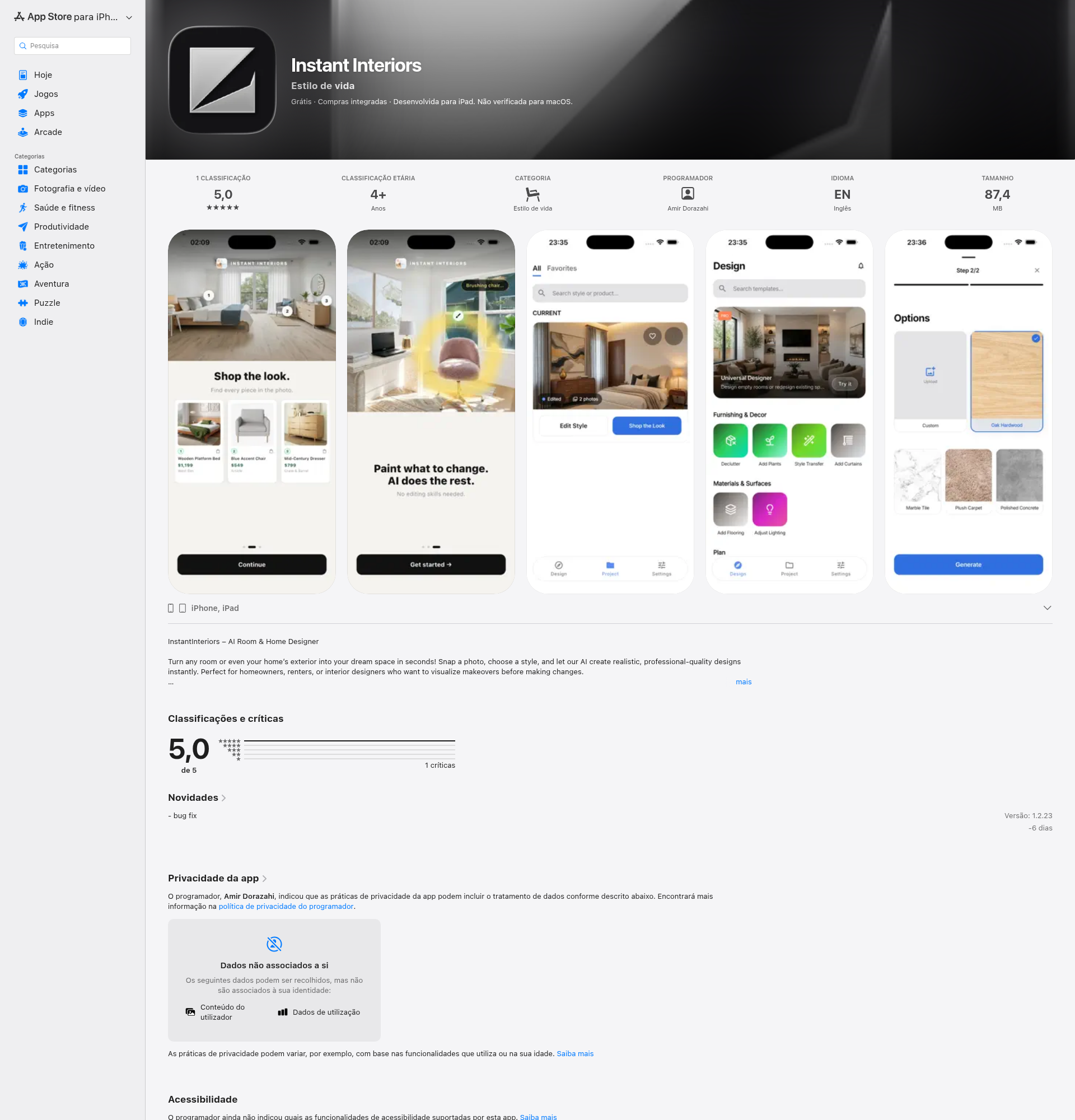 Landing page screenshot for apps.apple.com, 1920 by 2000 pixels