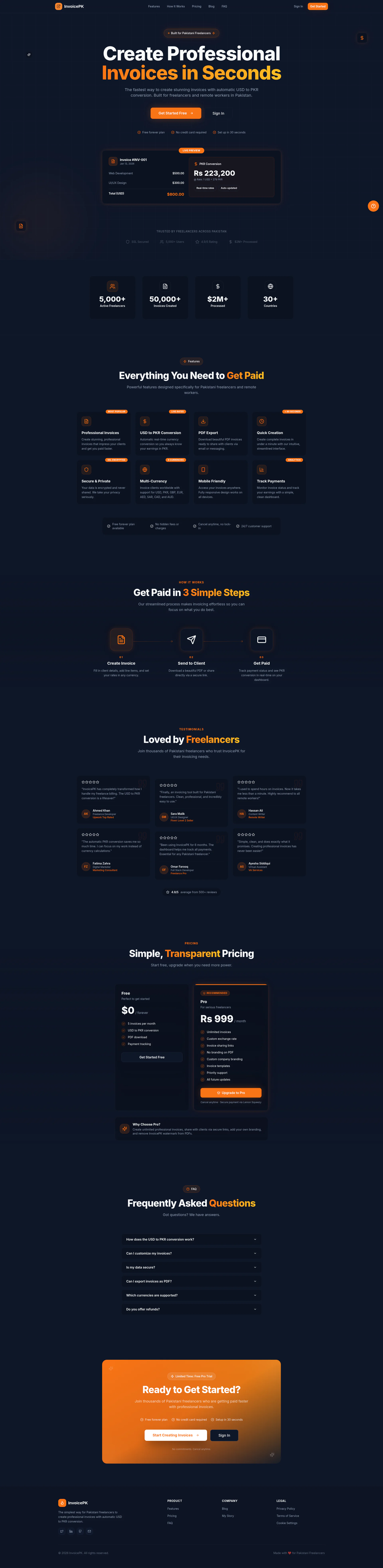 InvoicePK landing page