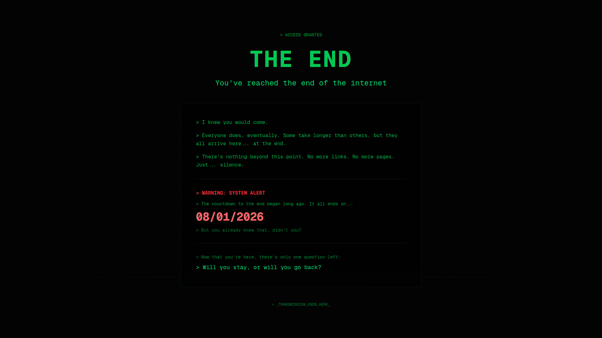 Landing page screenshot for secretlyunknown.com, 1920 by 1080 pixels