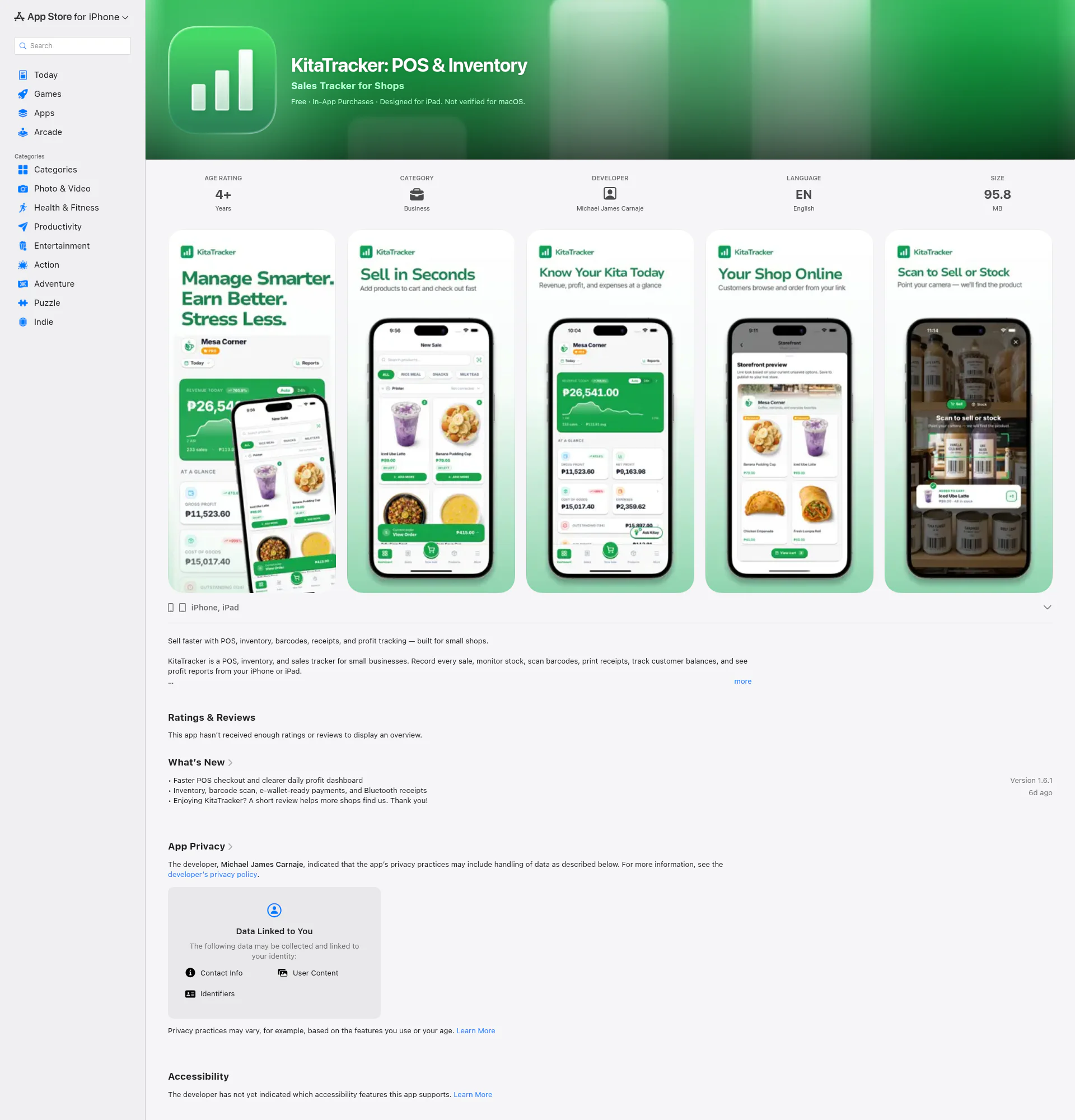 KitaTracker landing page