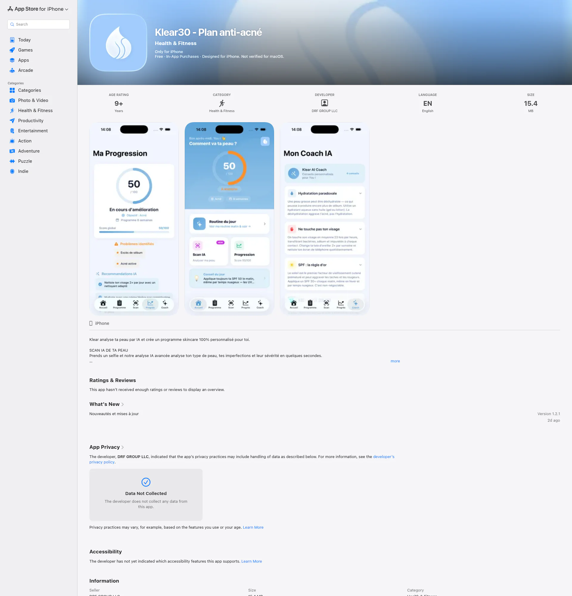 Klear landing page