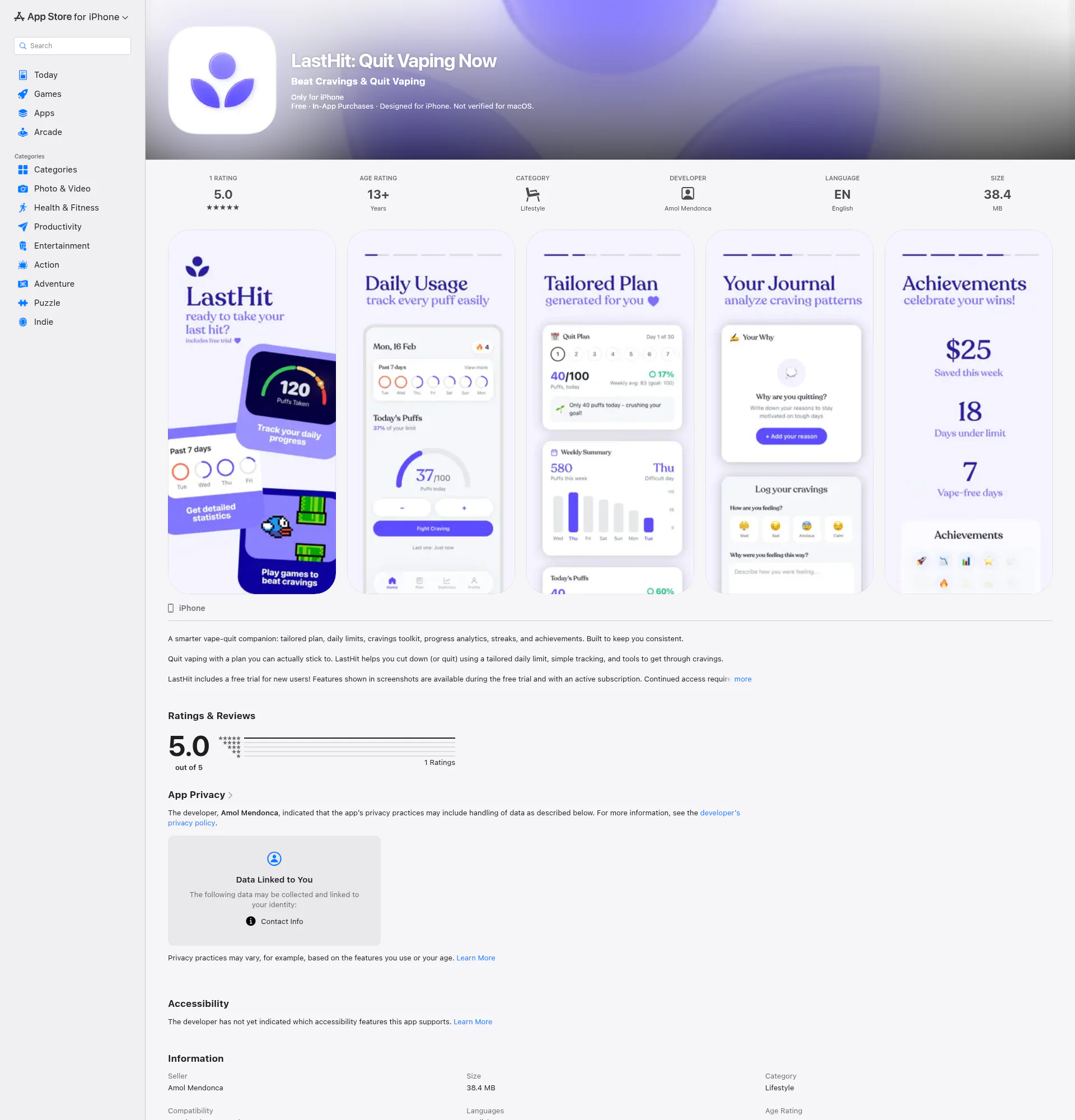 LastHit landing page