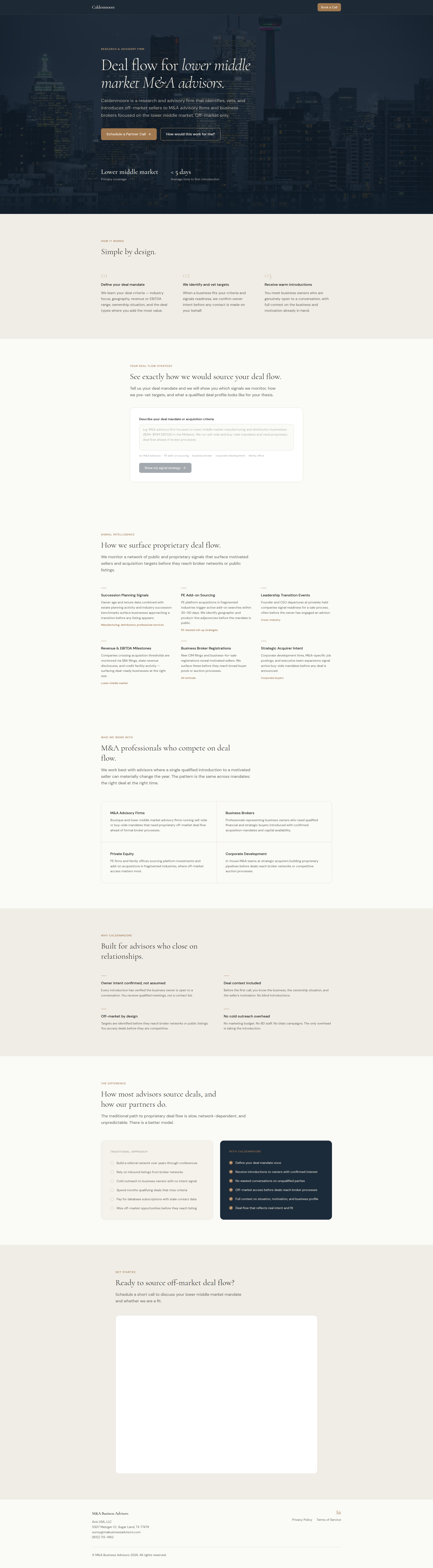 Landing page screenshot for leadsprospectr.com, 1920 by 6941 pixels
