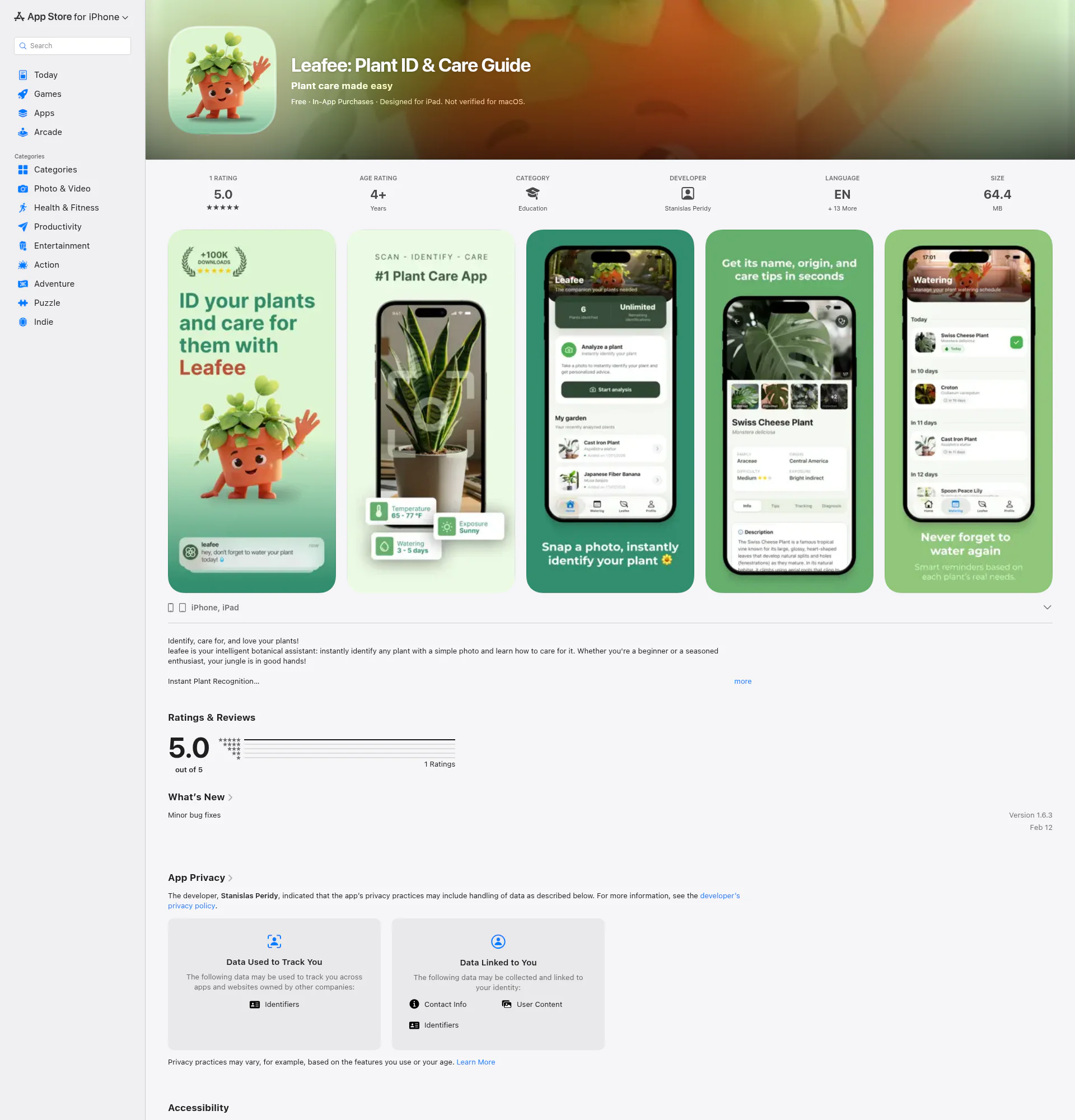 leafee landing page