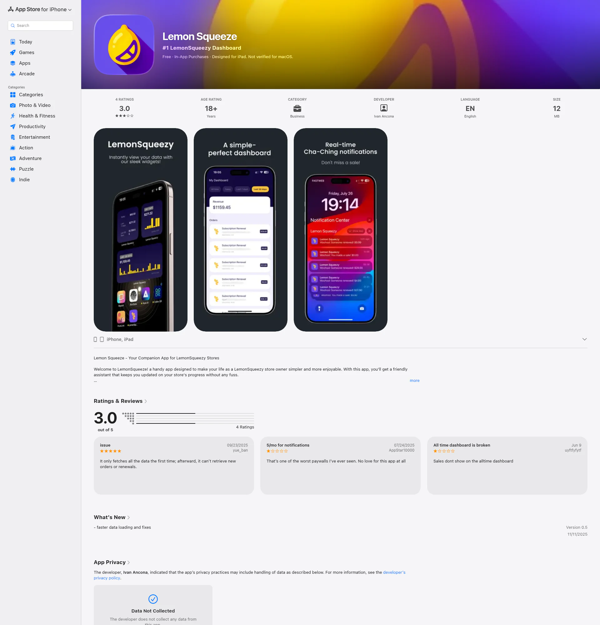 LemonSqueezy landing page