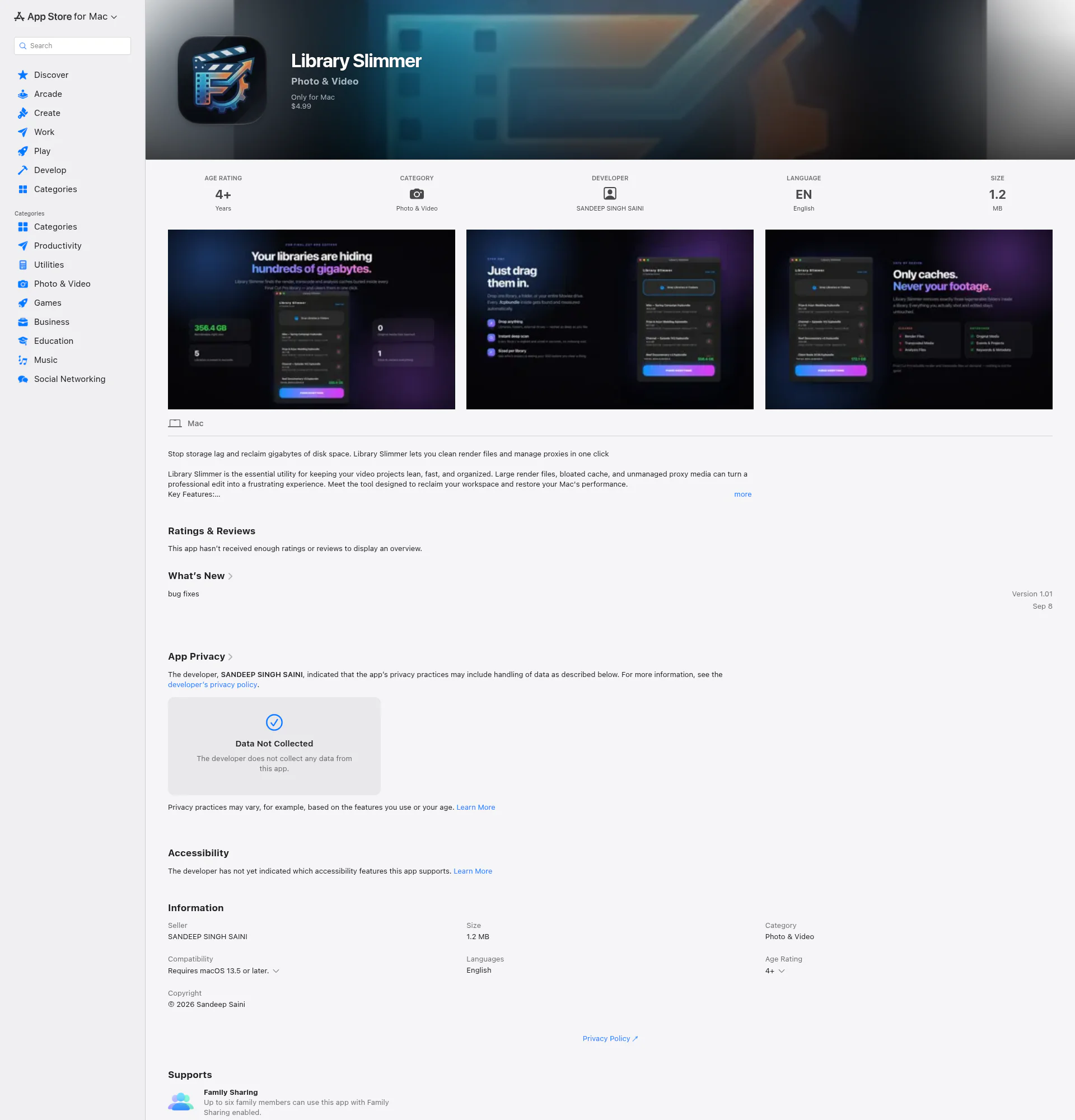 Library Slimmer landing page