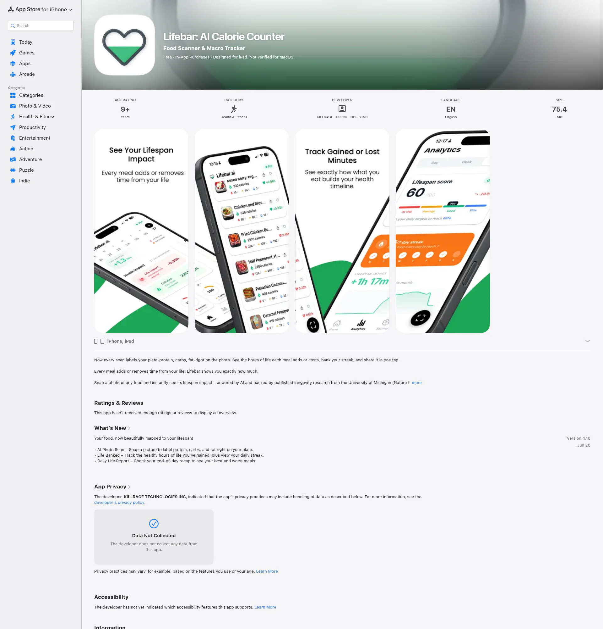 lifebar landing page