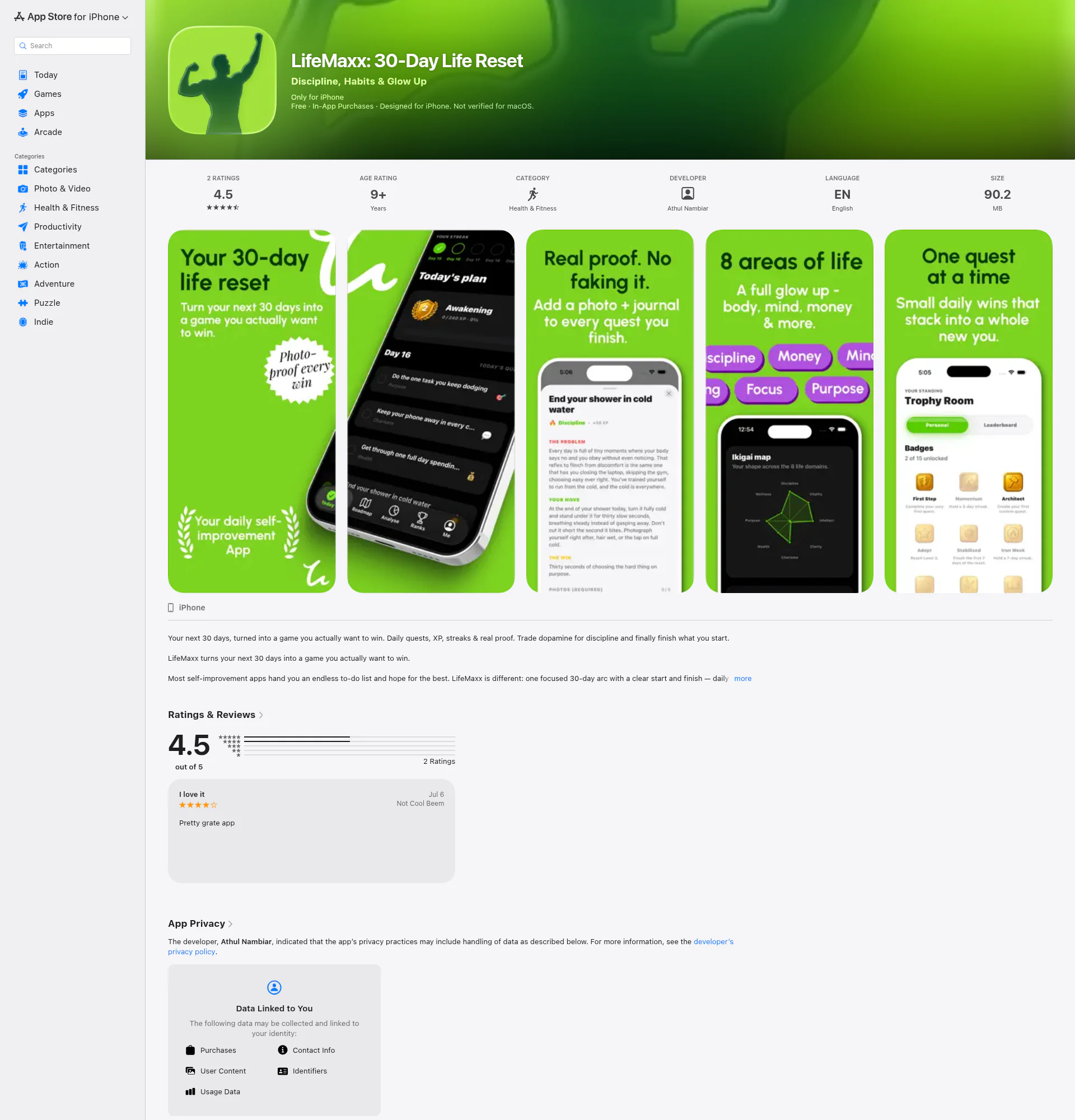 LifeMaxx - 30 Days life reset landing page