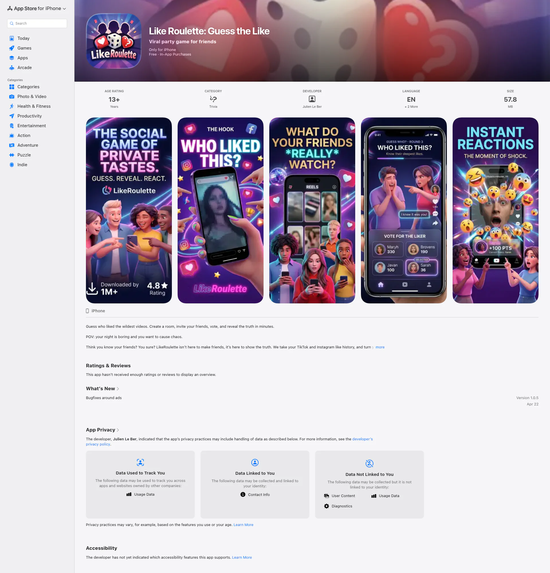 Like Roulette landing page