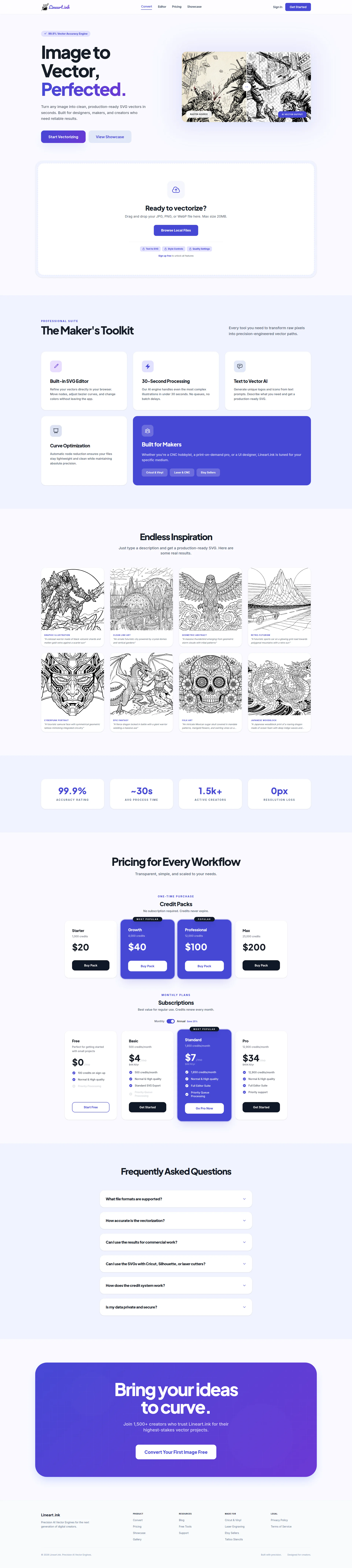Lineart.Ink landing page