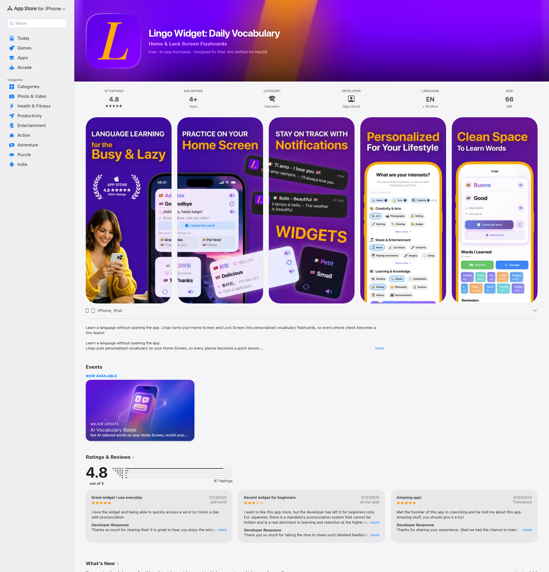 Landing page screenshot for apps.apple.com, 1920 by 2000 pixels