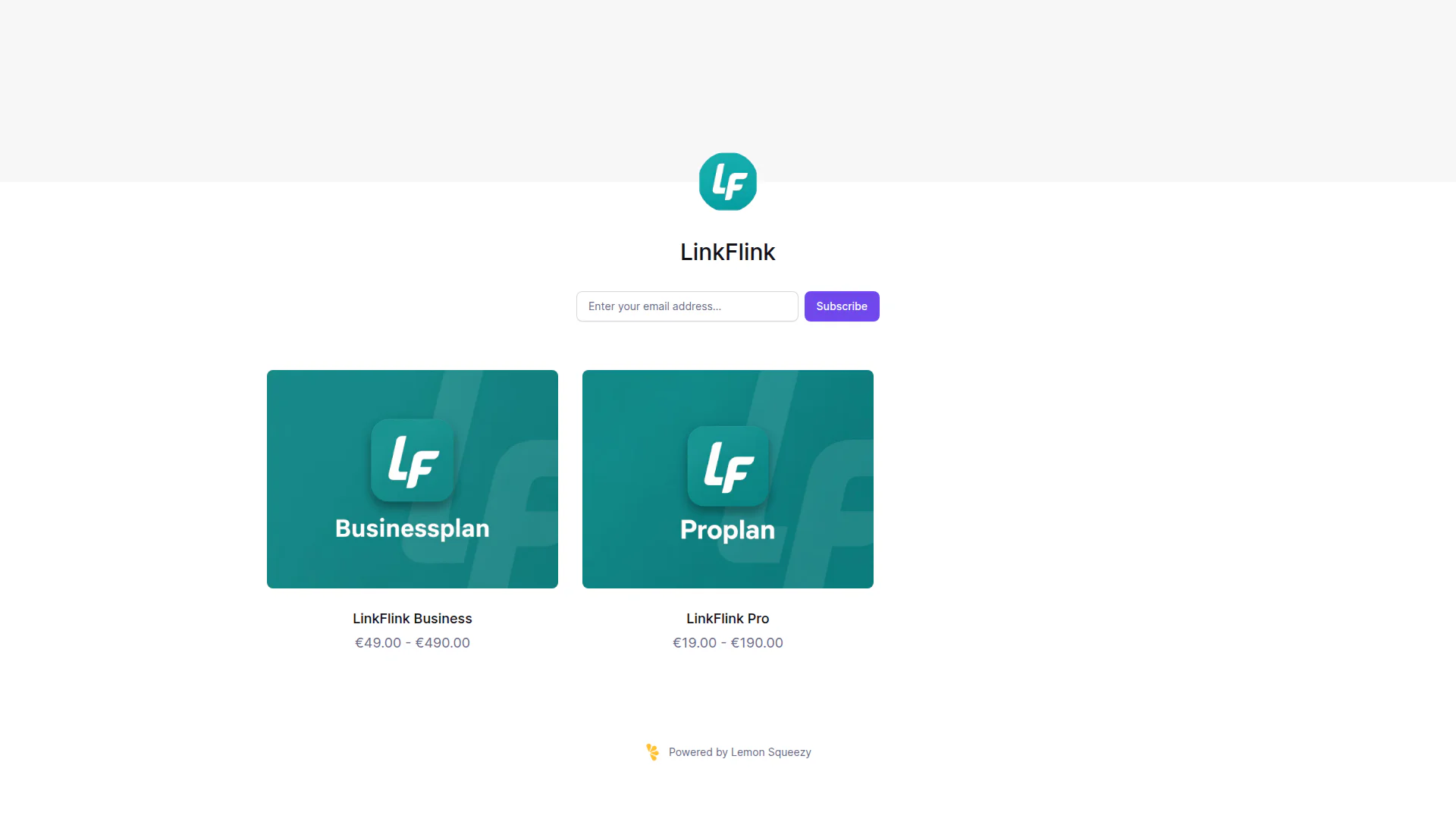 LinkFlink landing page