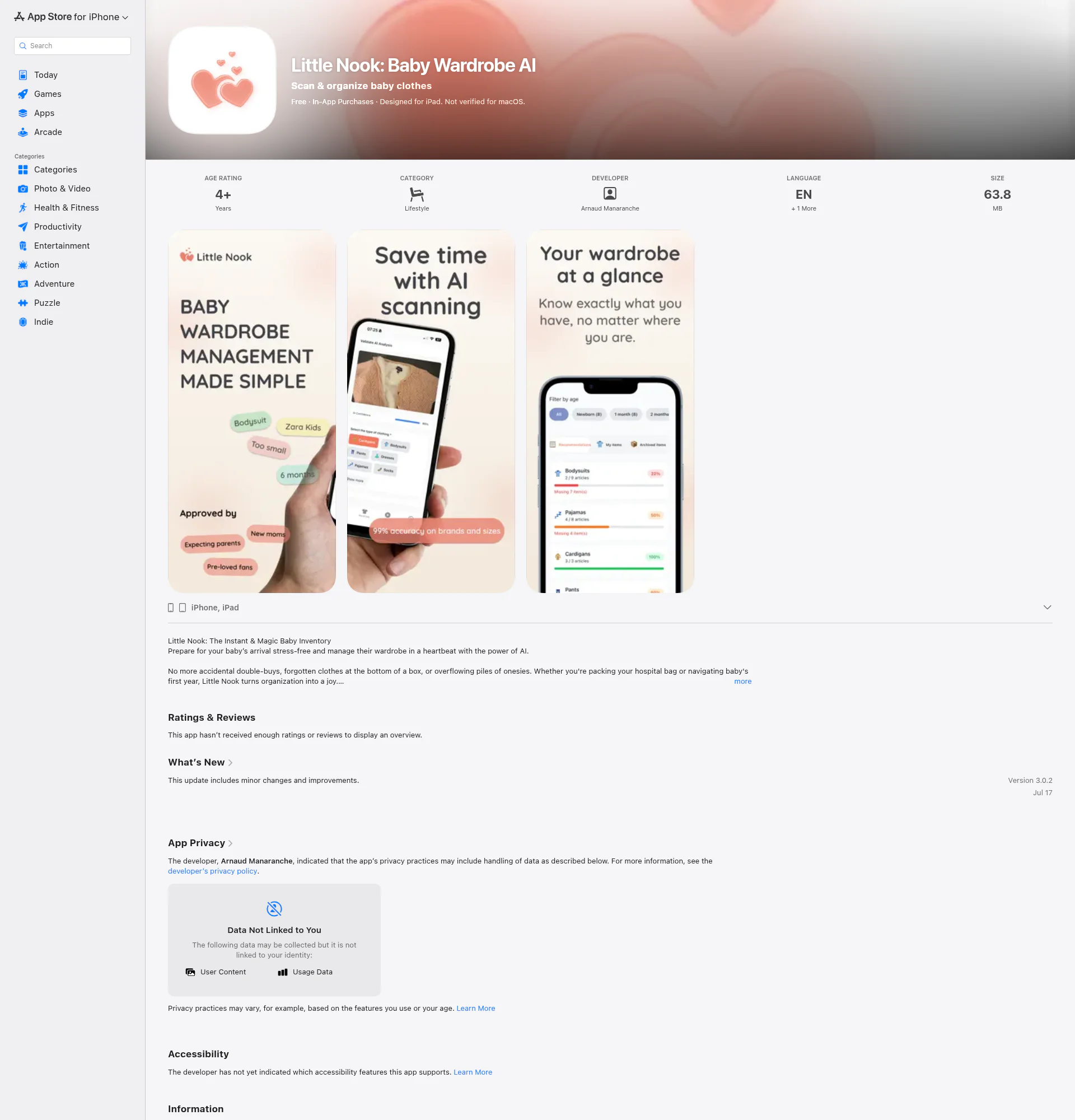 Little Nook landing page