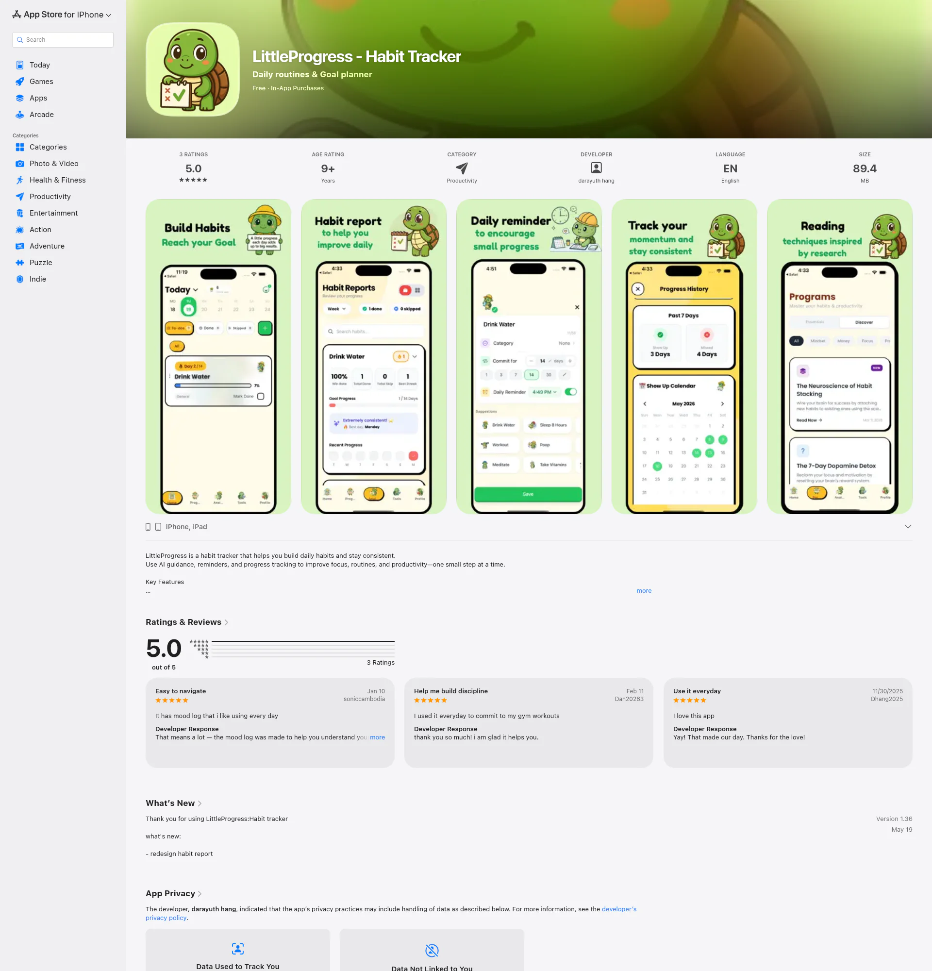 LittleProgress landing page