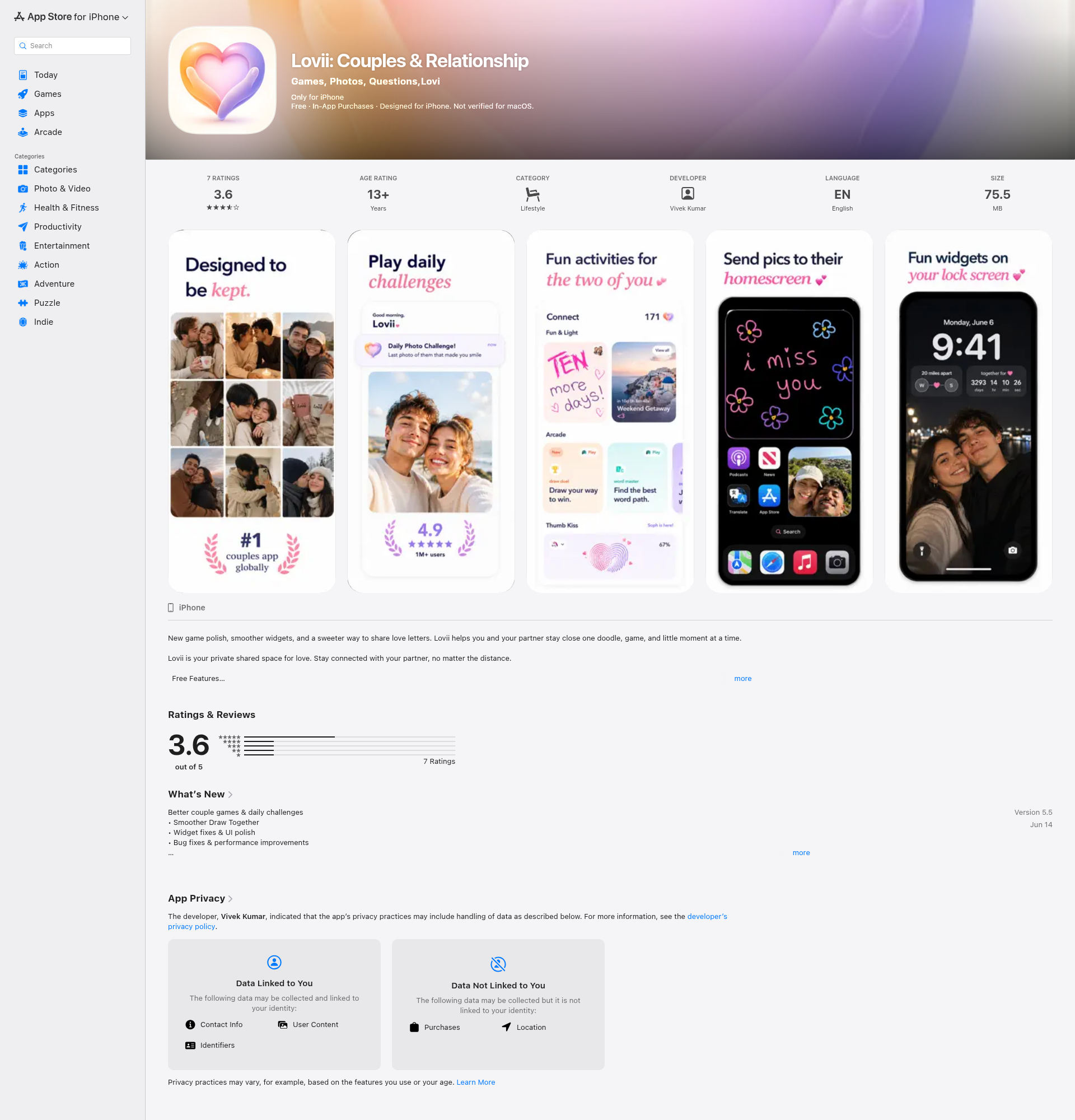 Landing page screenshot for apps.apple.com, 1920 by 2000 pixels