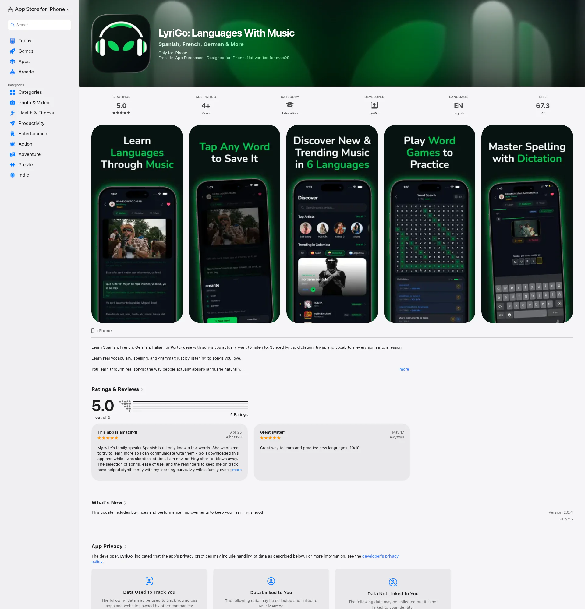 LyriGo landing page