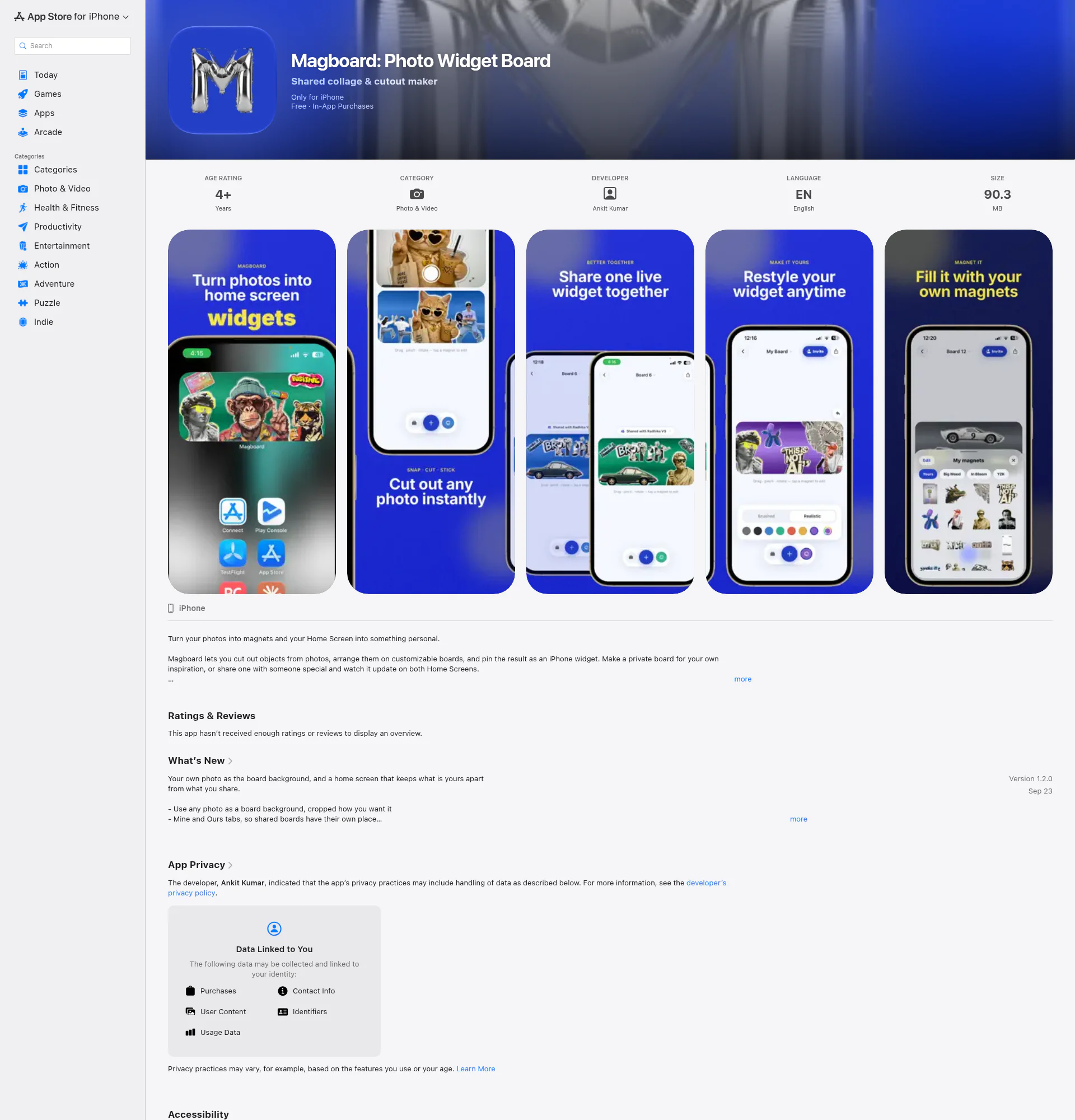 Magboard landing page