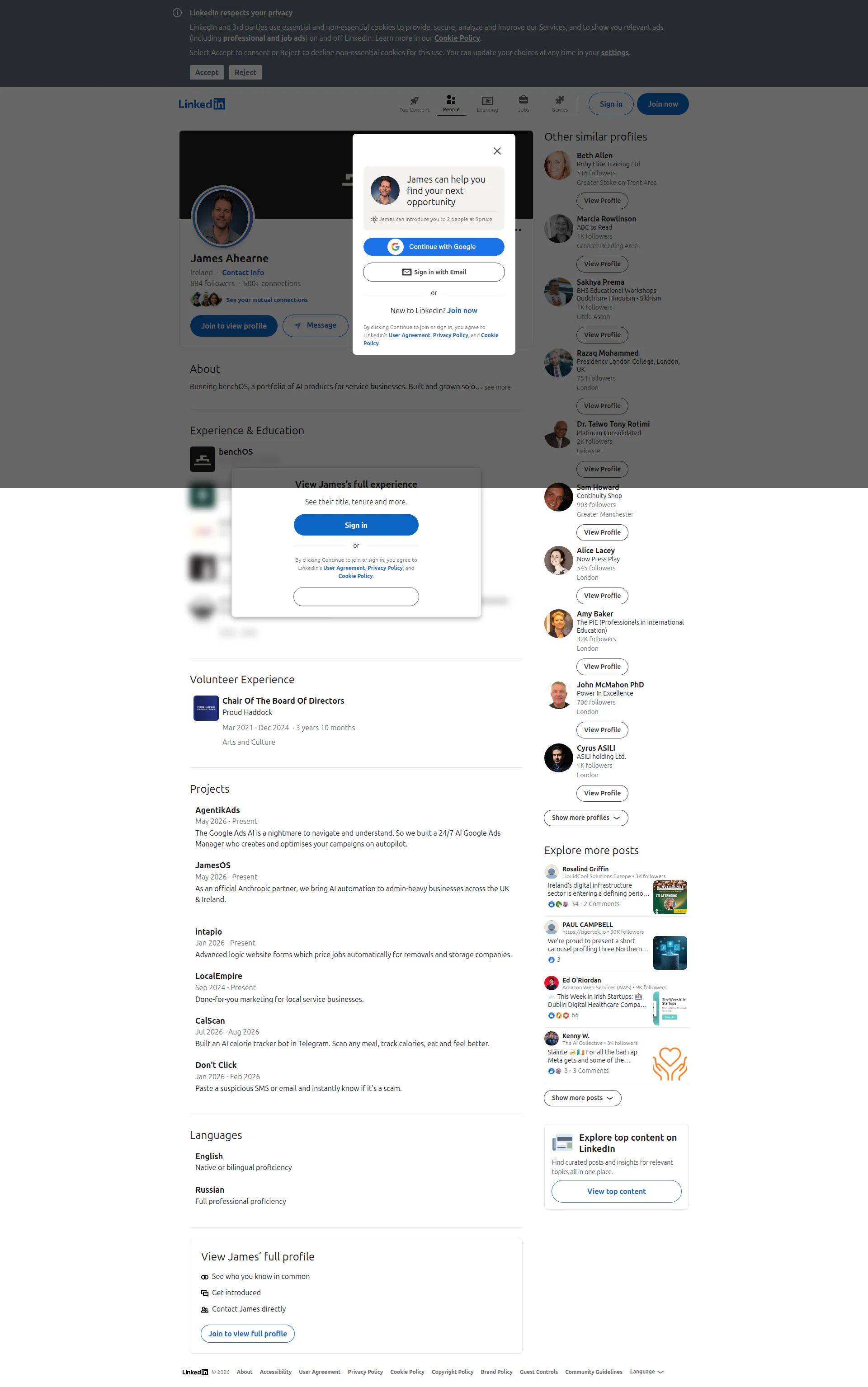 Magnetic landing page