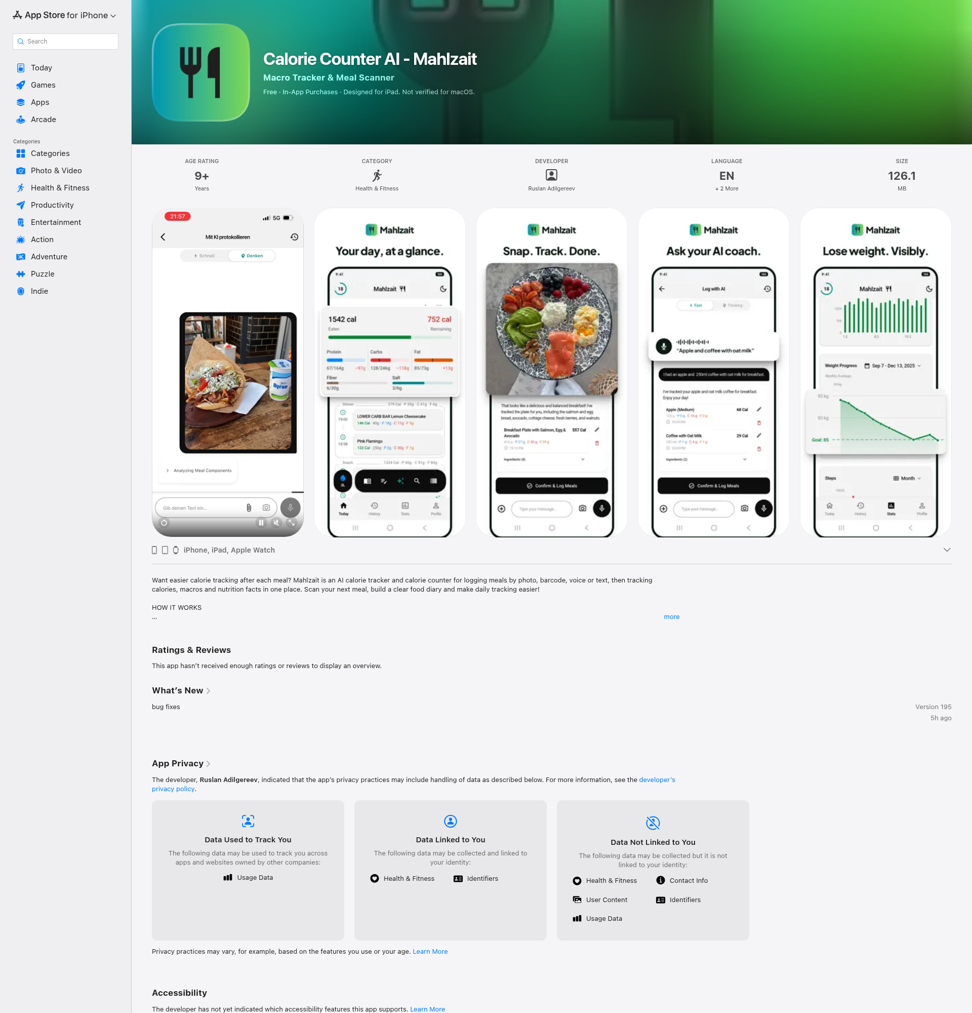 Landing page screenshot for apps.apple.com, 1920 by 2000 pixels