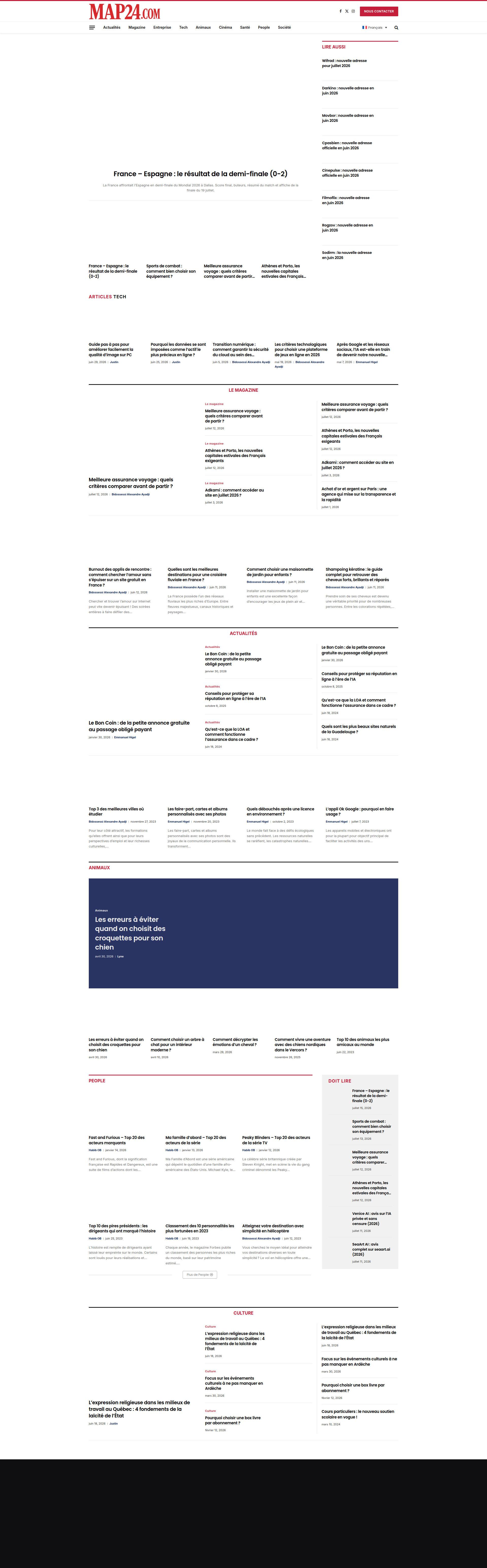 Landing page screenshot for map24.com, 1920 by 6176 pixels