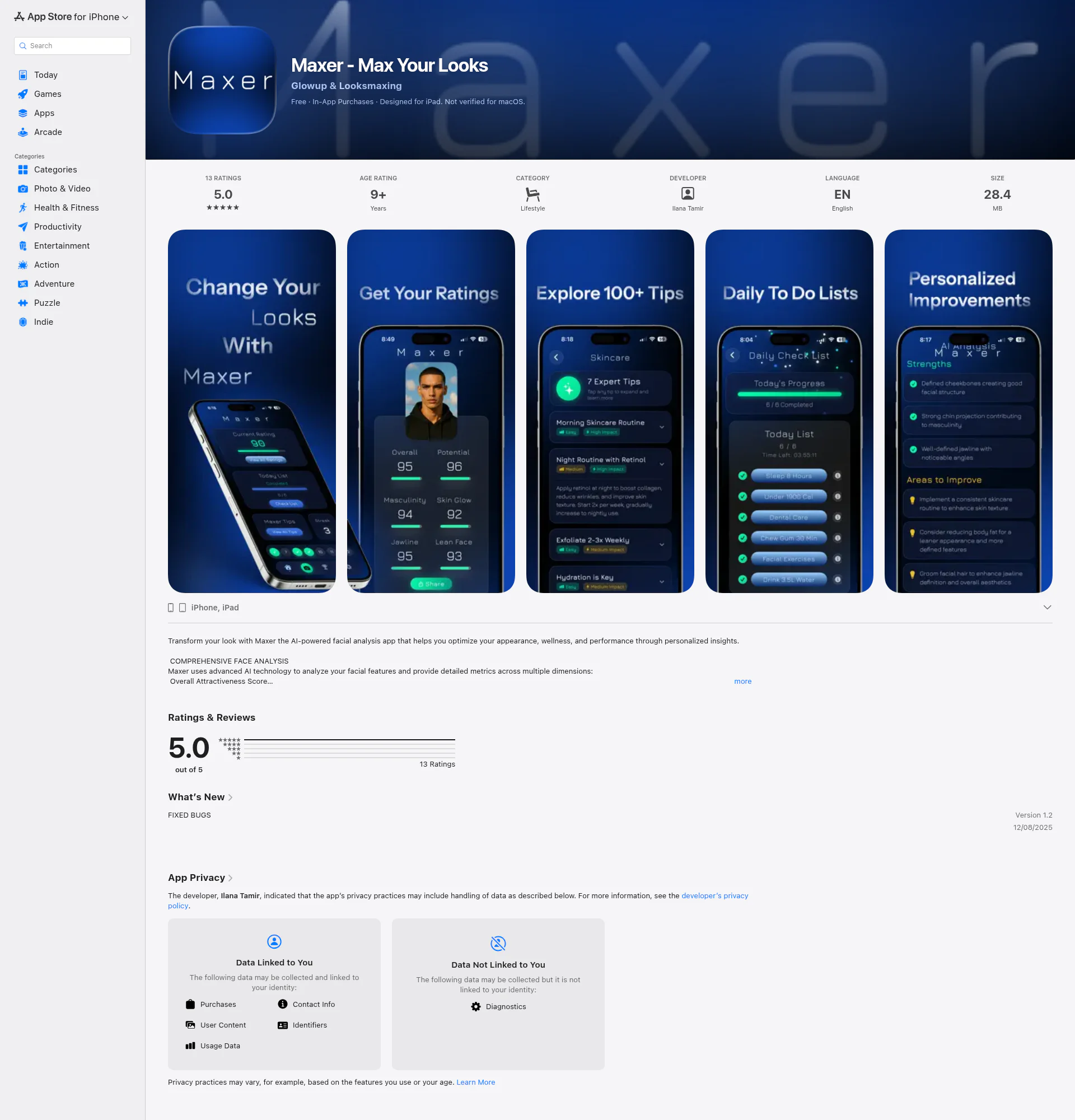 Maxer landing page