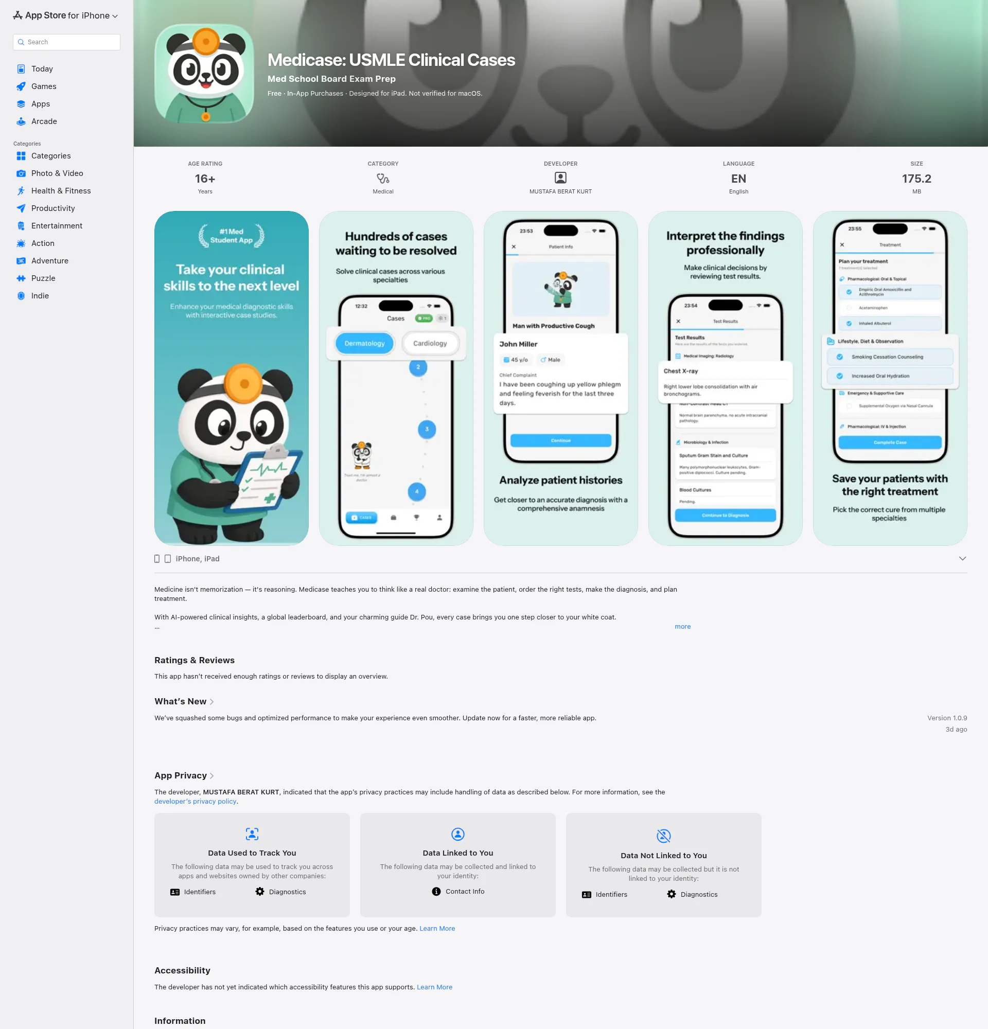 Medicase landing page