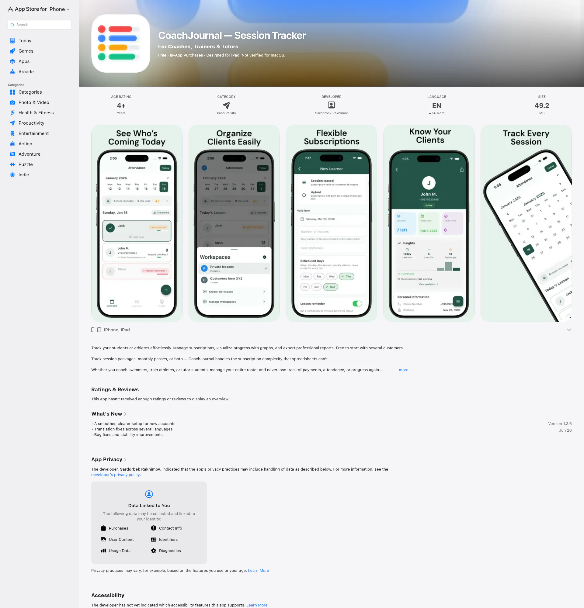 Mentor Folio landing page